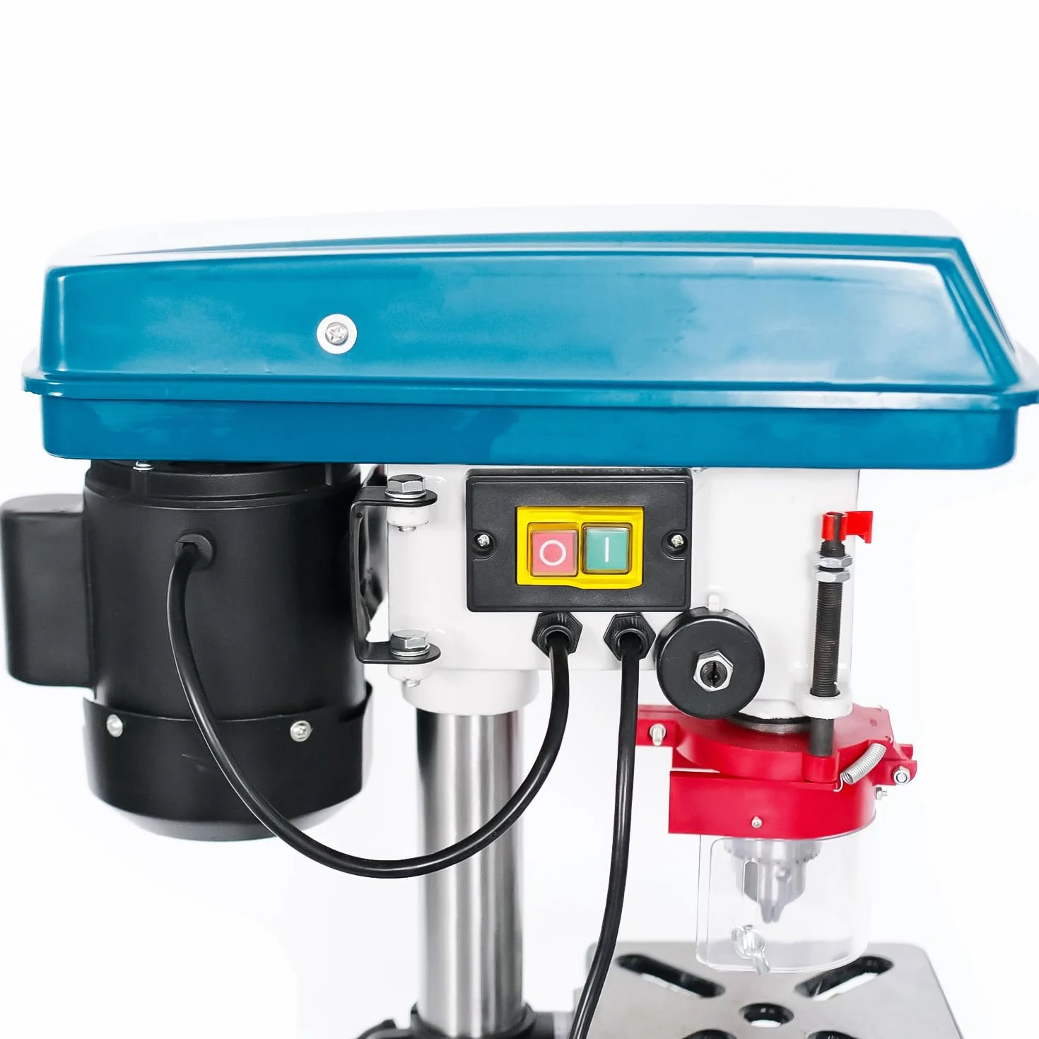 KATSU Tools Wiertarka stołowa 250 W + uchwyt 13 mm + 5 prędkości elektroniczny przełącznik zmiennej prędkości + 50 mm maksymalna głębokość wiercenia + maks. 2620 obr./min + stół wiertarski z regulacją