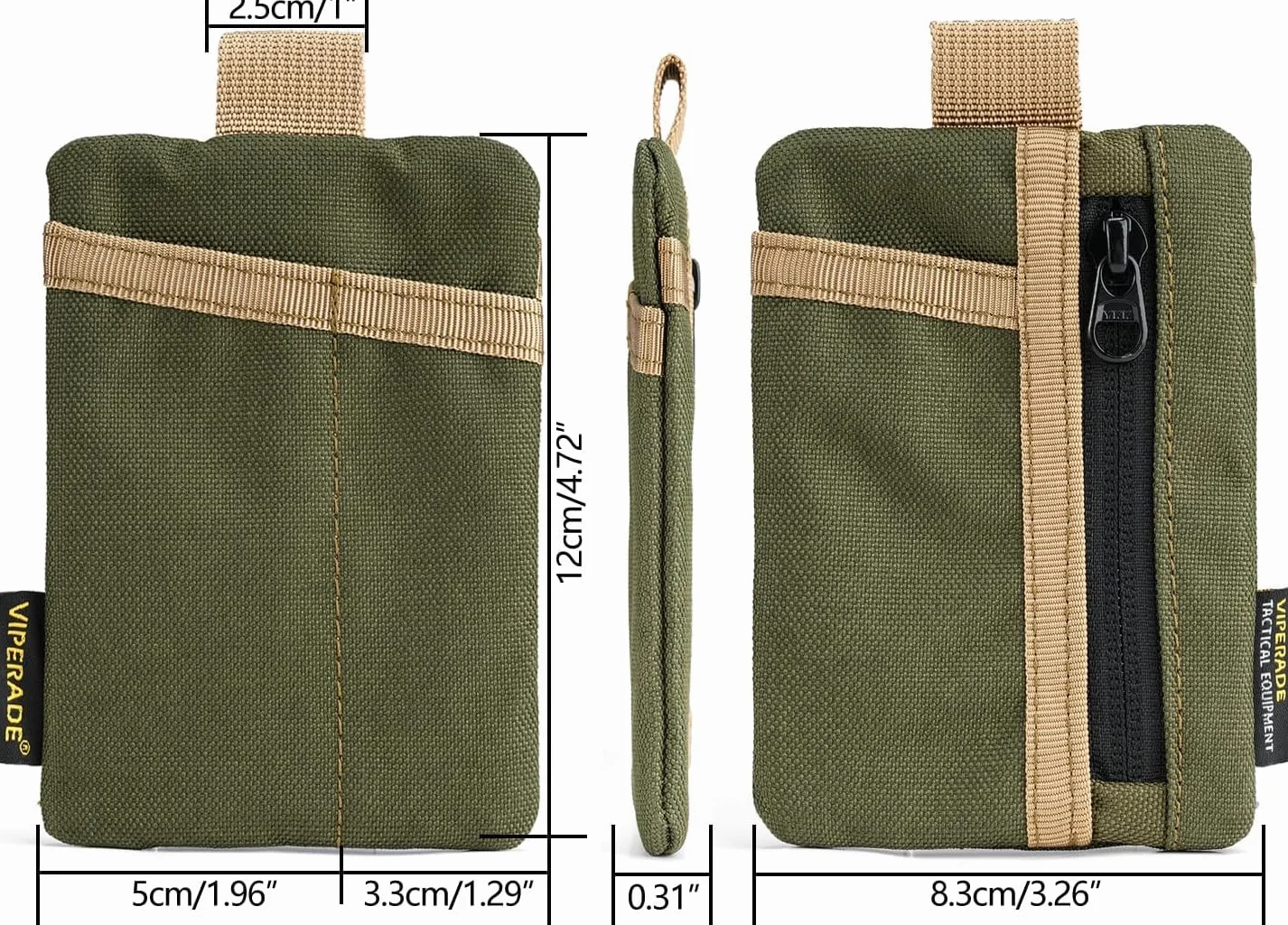VIPERADE VE29 Mini woreczek EDC mini organizer kieszonkowy z 4 kieszeniami, mały organizer EDC mini organizer na narzędzia wielofunkcyjne, mały męski portmonetka na monety, brelok, mały plecak,