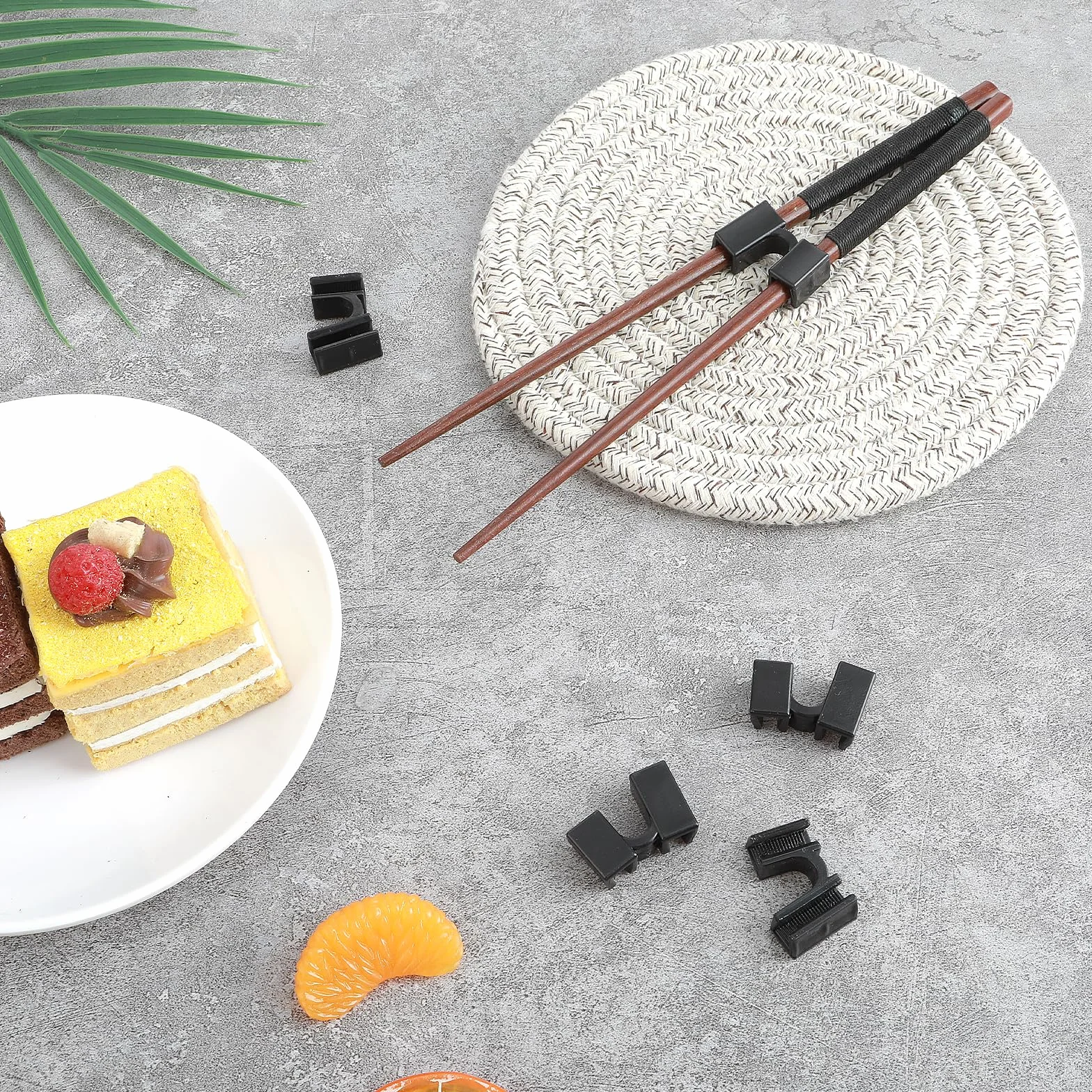 Mabor 5 sztuk pałeczek pomocniczych do sushi, pałeczki do sushi, pałeczki do jedzenia dla dzieci, pomoc dla początkujących, dorosłych i dzieci (czarne)