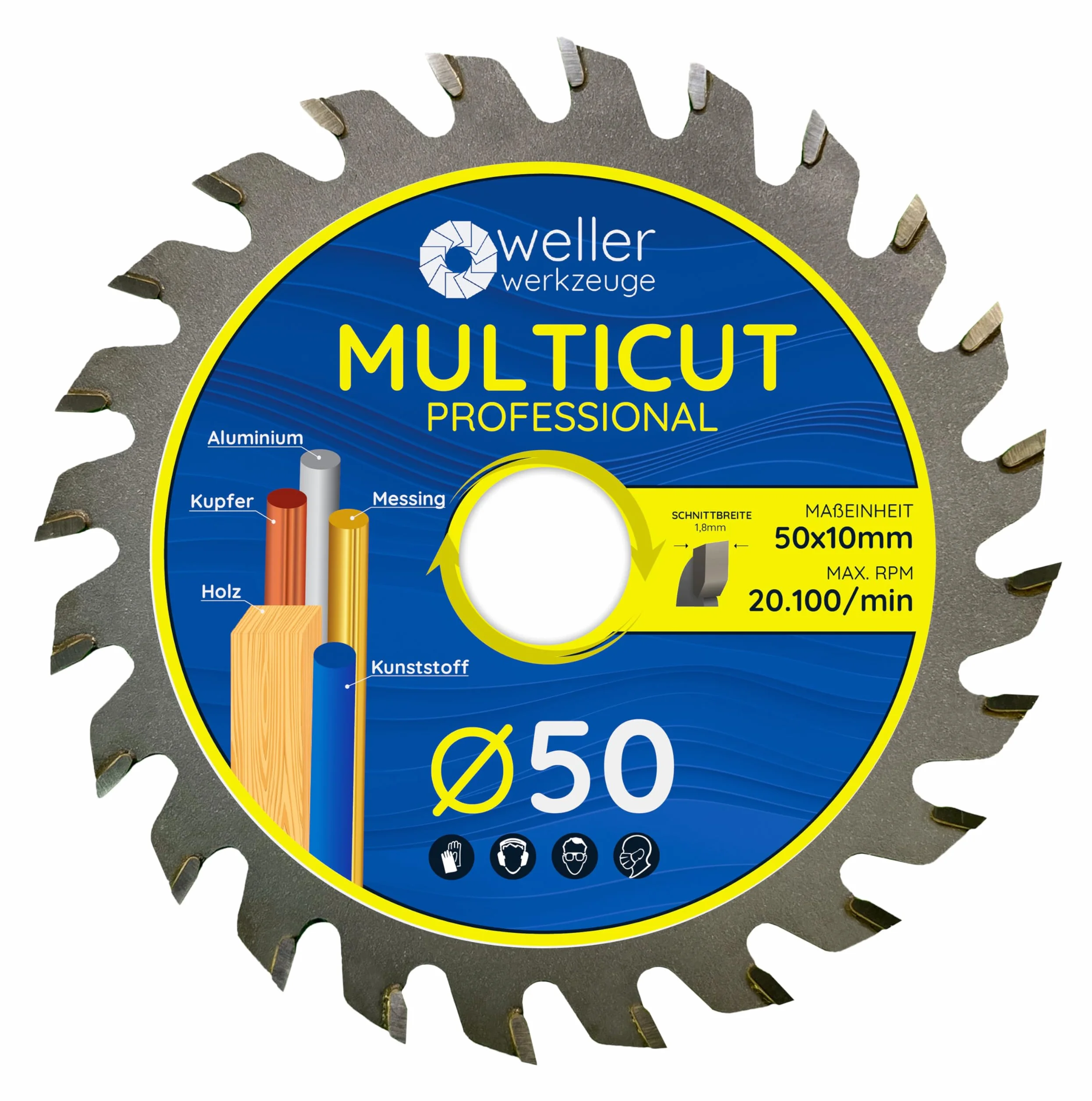 I Profi MULTICUT tarcza piłarka 50x10mm do drewna, aluminium, pasuje do Bosch Easy cut grind + Proxxon Micromot LHW