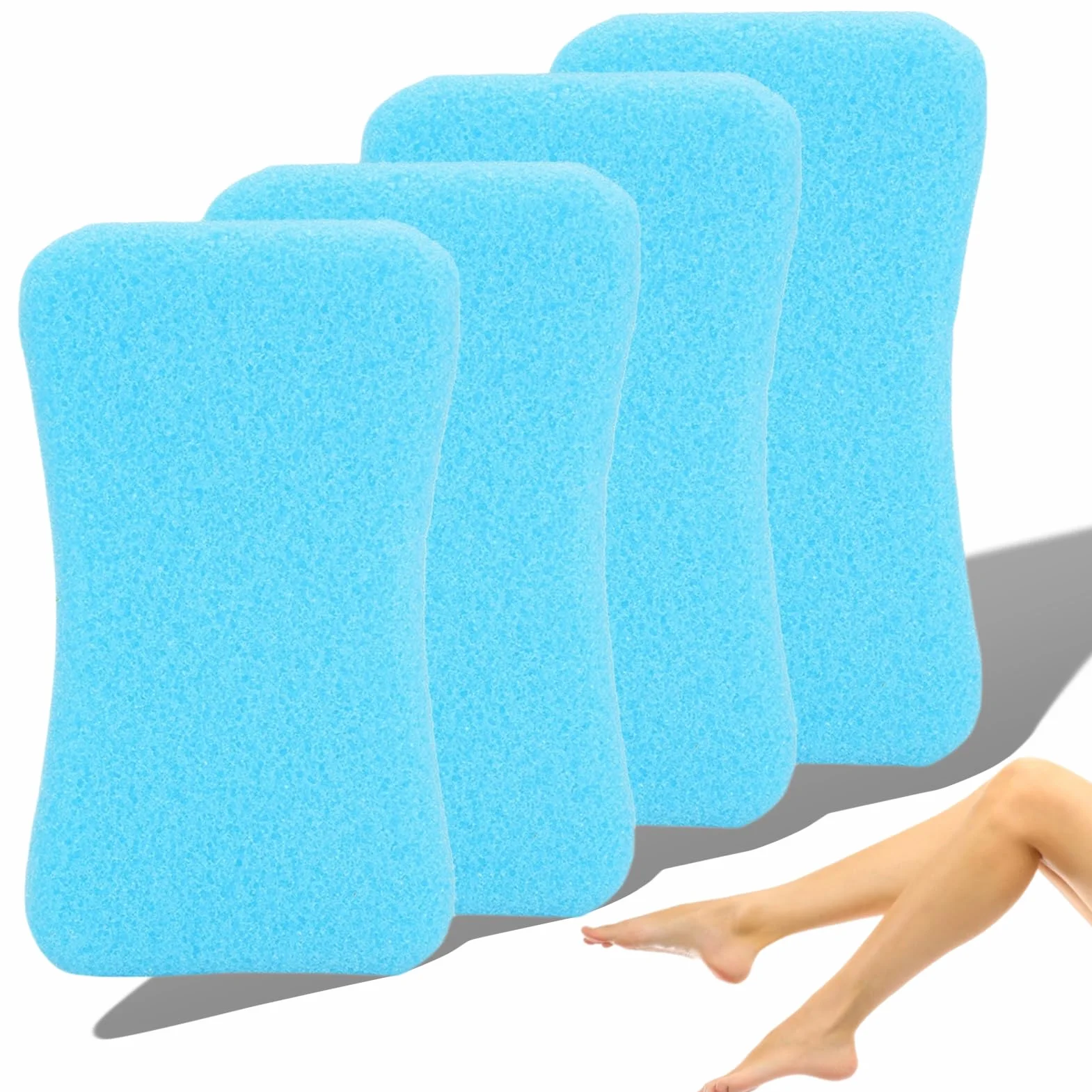 Pumeks do stóp 4 sztuki Peeling kamienia usuwanie kalusa twardej skóry Pedicure Scrubber niebieski
