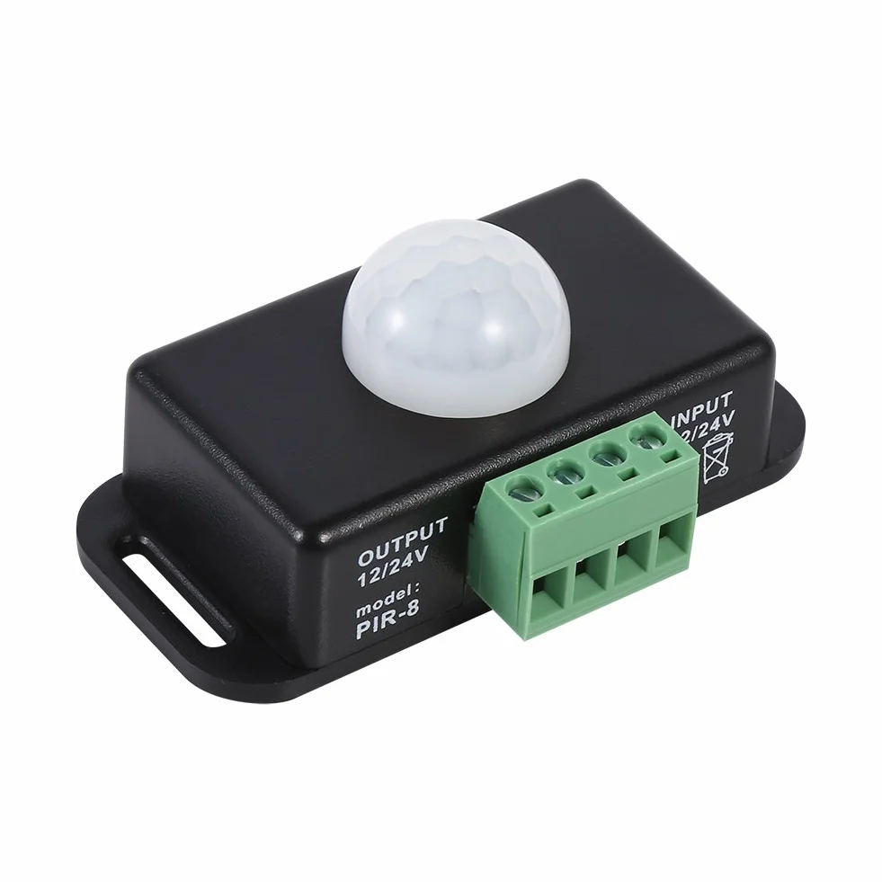 Moduł LED 12V Bewegingssensor, Detektor Ruchu PIR 12-woltowy Przełącznik Czujnikowy do Listwy Oświetleniowej LED DC 12V 24V Bezpieczeństwo Ciała na podczerwień