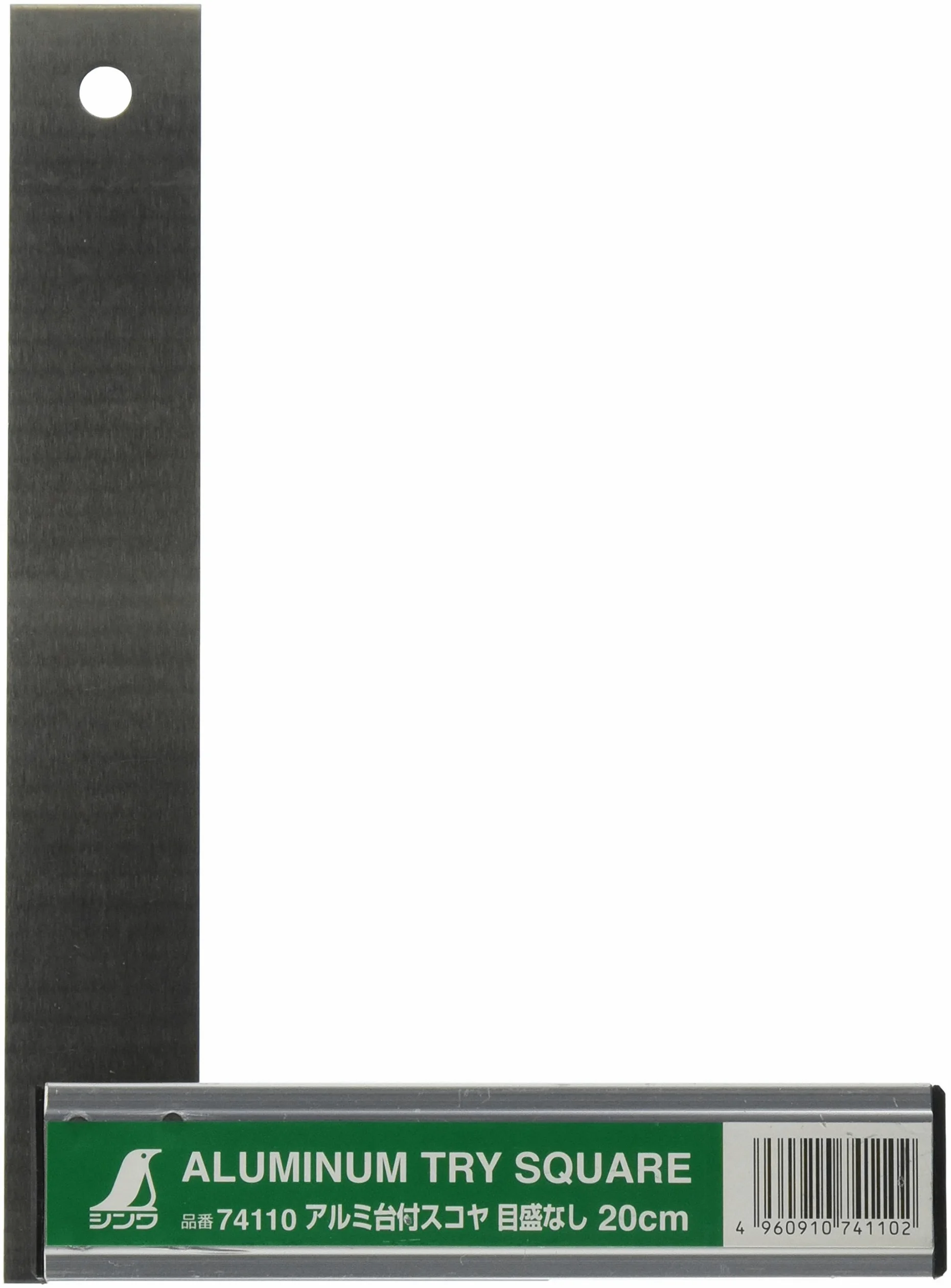 Shinwa Sokutei kwadrat z aluminiową podstawą [200 mm] 74110 (import z Japonii)