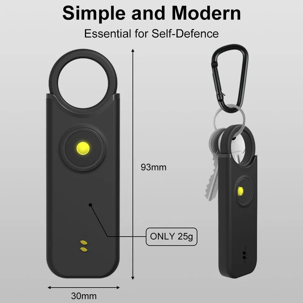 Flintronic Personal Alarm, 135 dB Alarm samoobrony z diodą LED i brelokiem, kieszonkowy alarm brelok alarmowy dla kobiet, dzieci, osób starszych, nocna zmiana