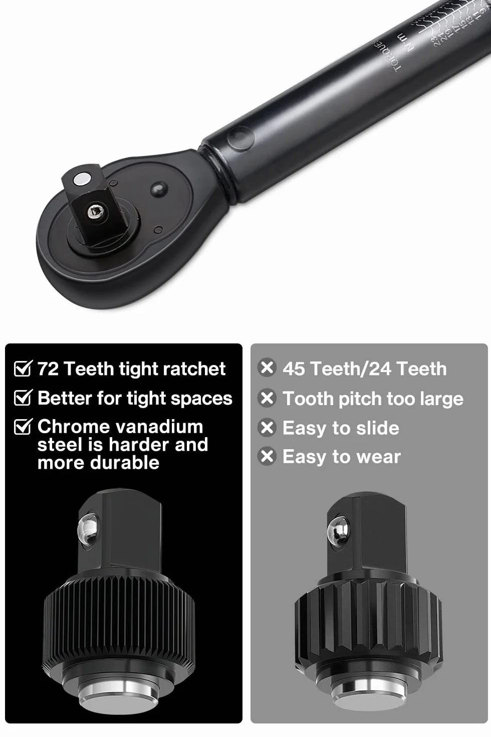 Lytool klucz dynamometryczny Klein 2-24 Nm, 1/4 cala, klucz dynamometryczny do roweru z 12-częściowym zestawem nasadkowym, przedłużaczka do roweru i motocykla, dokładność błędu ± 3%