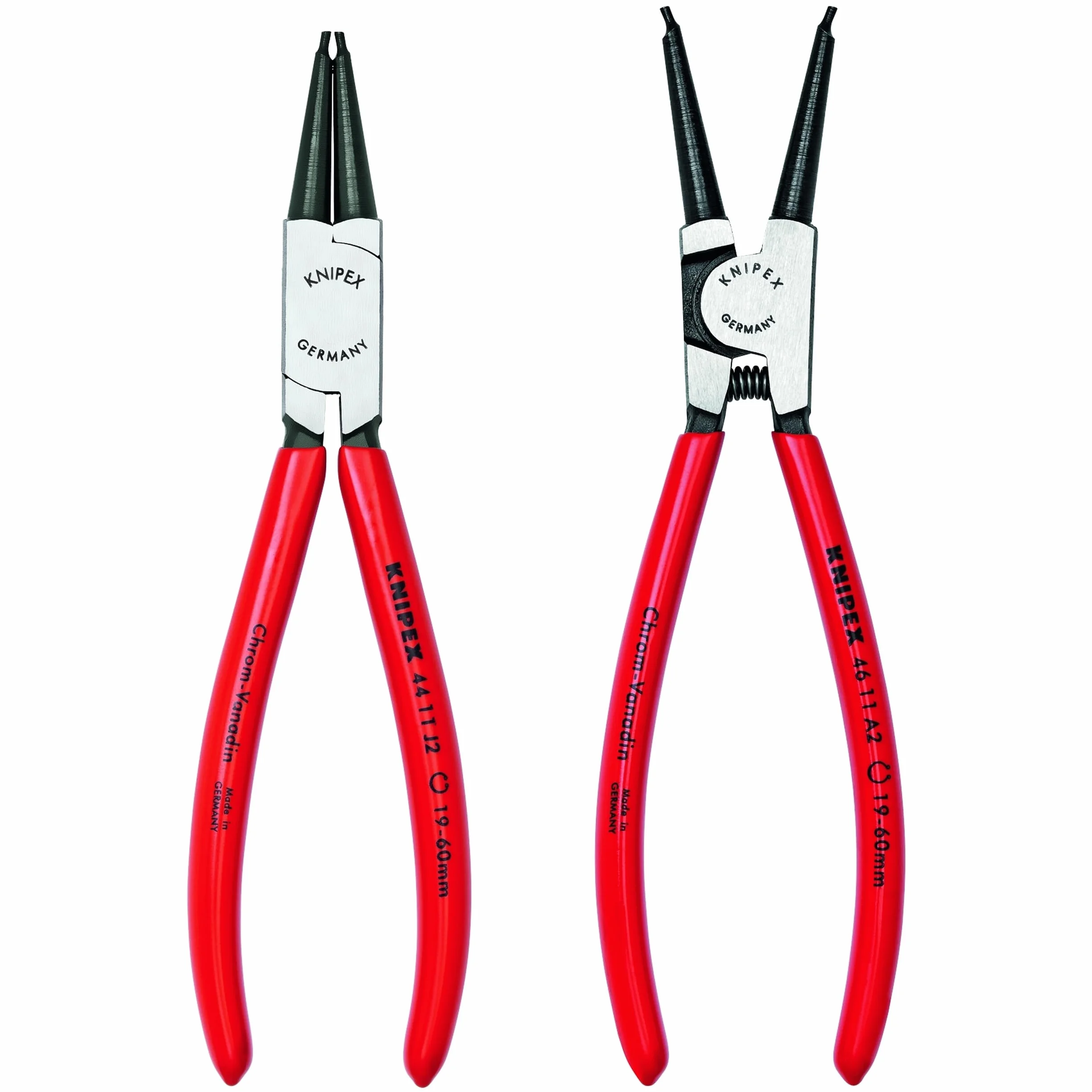 KNIPEX Tools - 2 Piece Circlip Pliers Set (9K008018US), Red