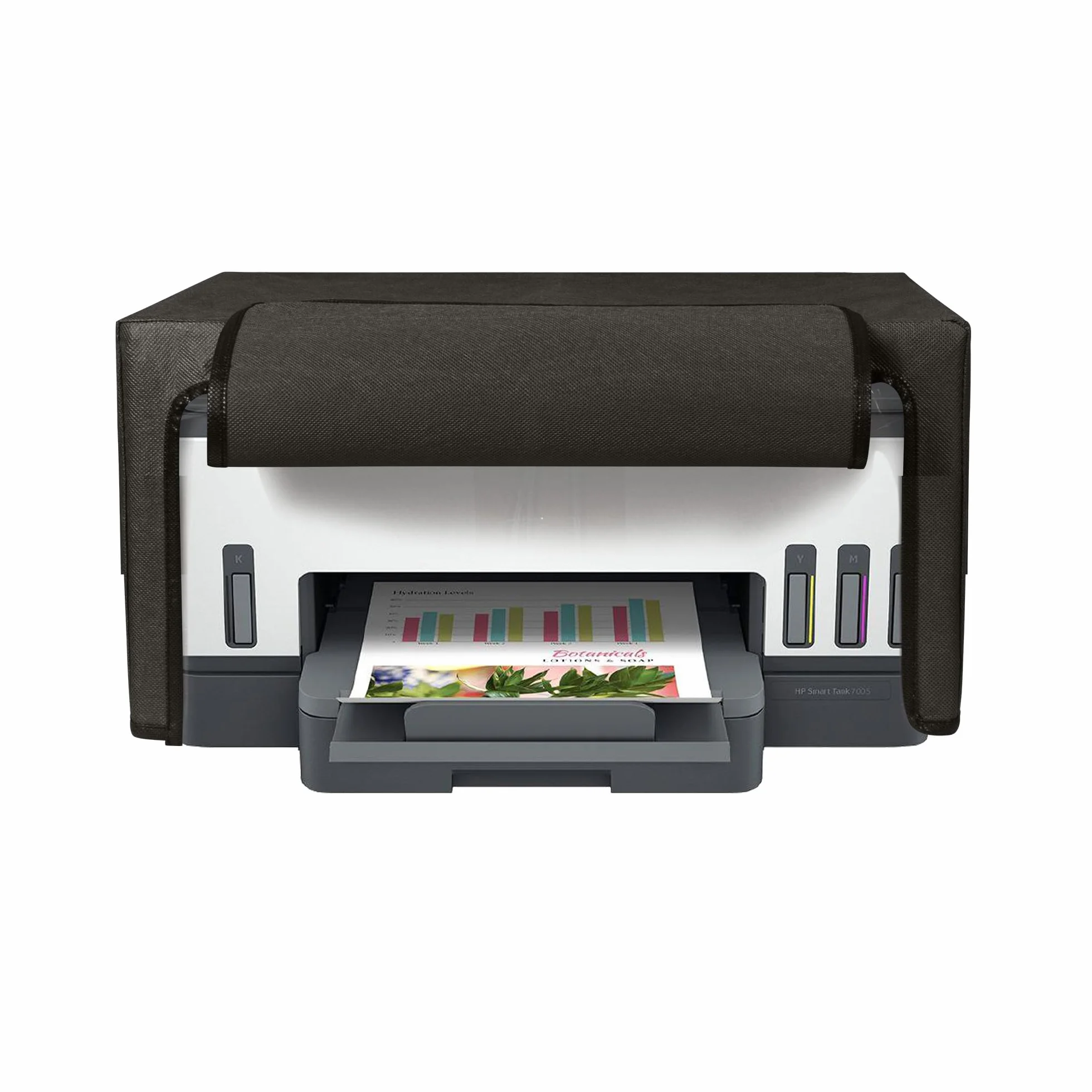 kwmobile Pyłoszczelna okładka kompatybilna z HP Smart Tank 7005 / Smart Tank 5000 - Osłona drukarki - Pokrowiec ochronny - Ciemnoszara wyściółka