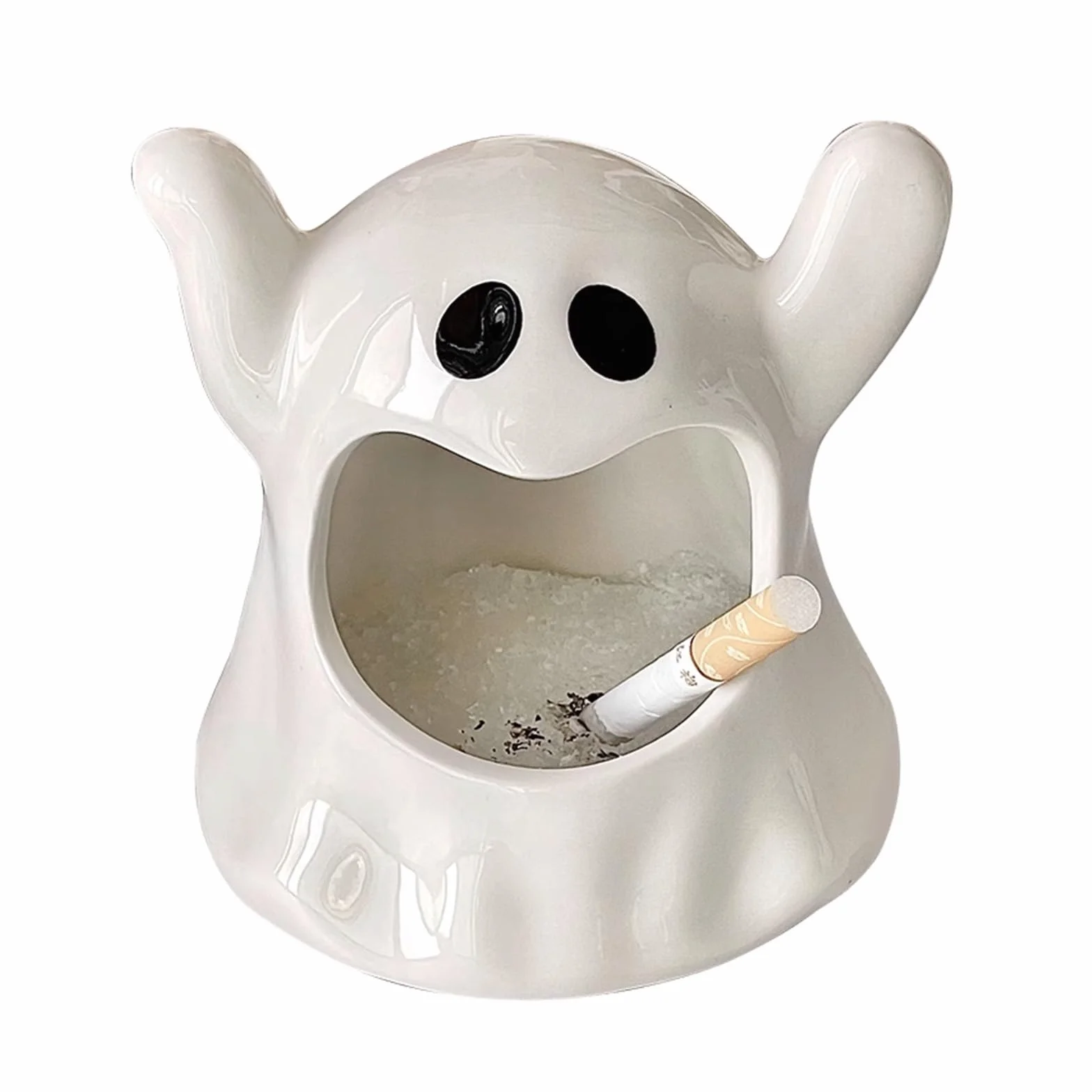 Ghost ashtray Resin Creative Skull Spooky Figurine Halloween Decorations Gothic Home Bedroom Living Room Ornament