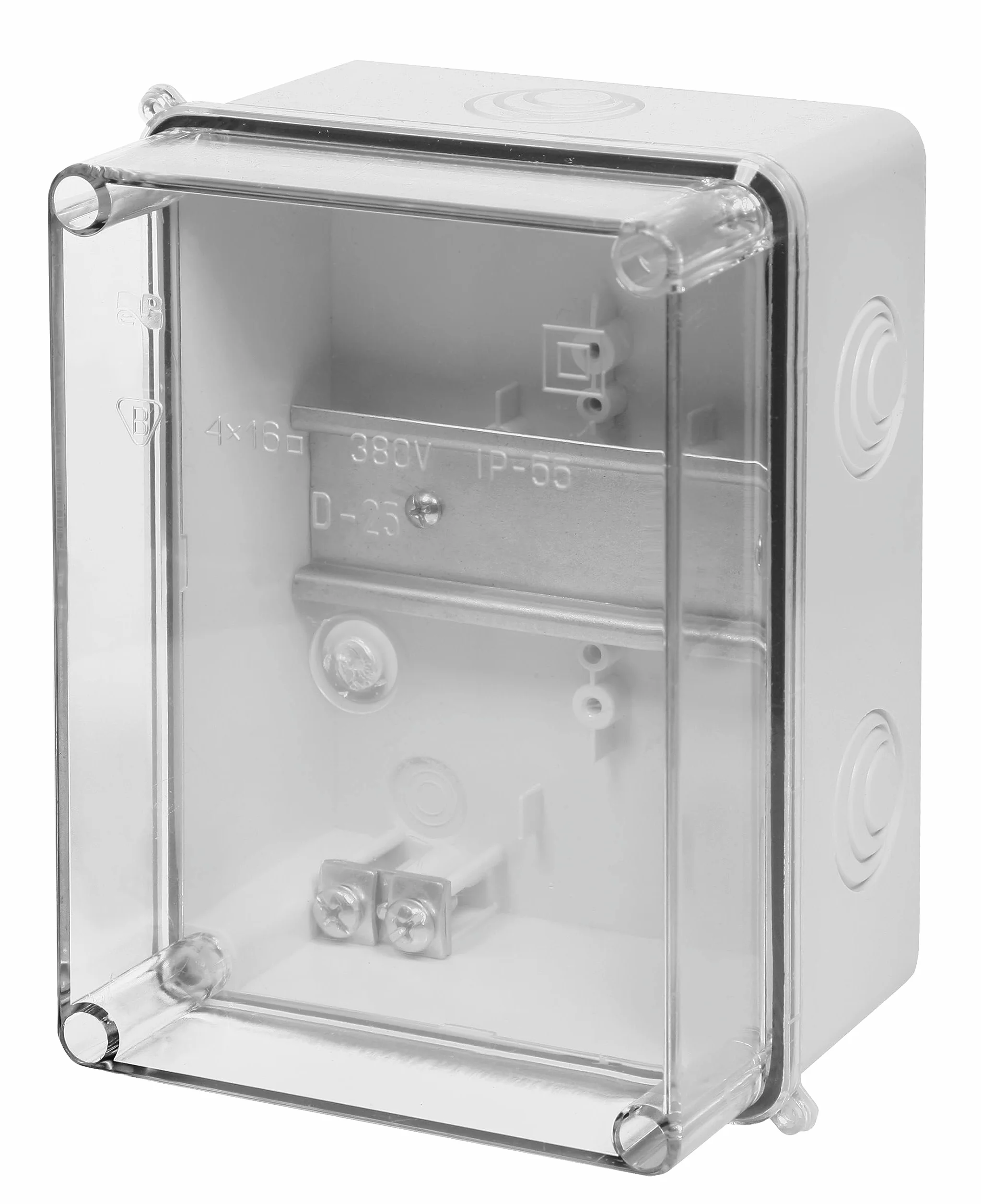 ELEKTRO-PLAST Skrzynka rozdzielcza ścienna IP55, skrzynka rozdzielcza 158 x 118 x 97 cm, przezroczysta obudowa TH35