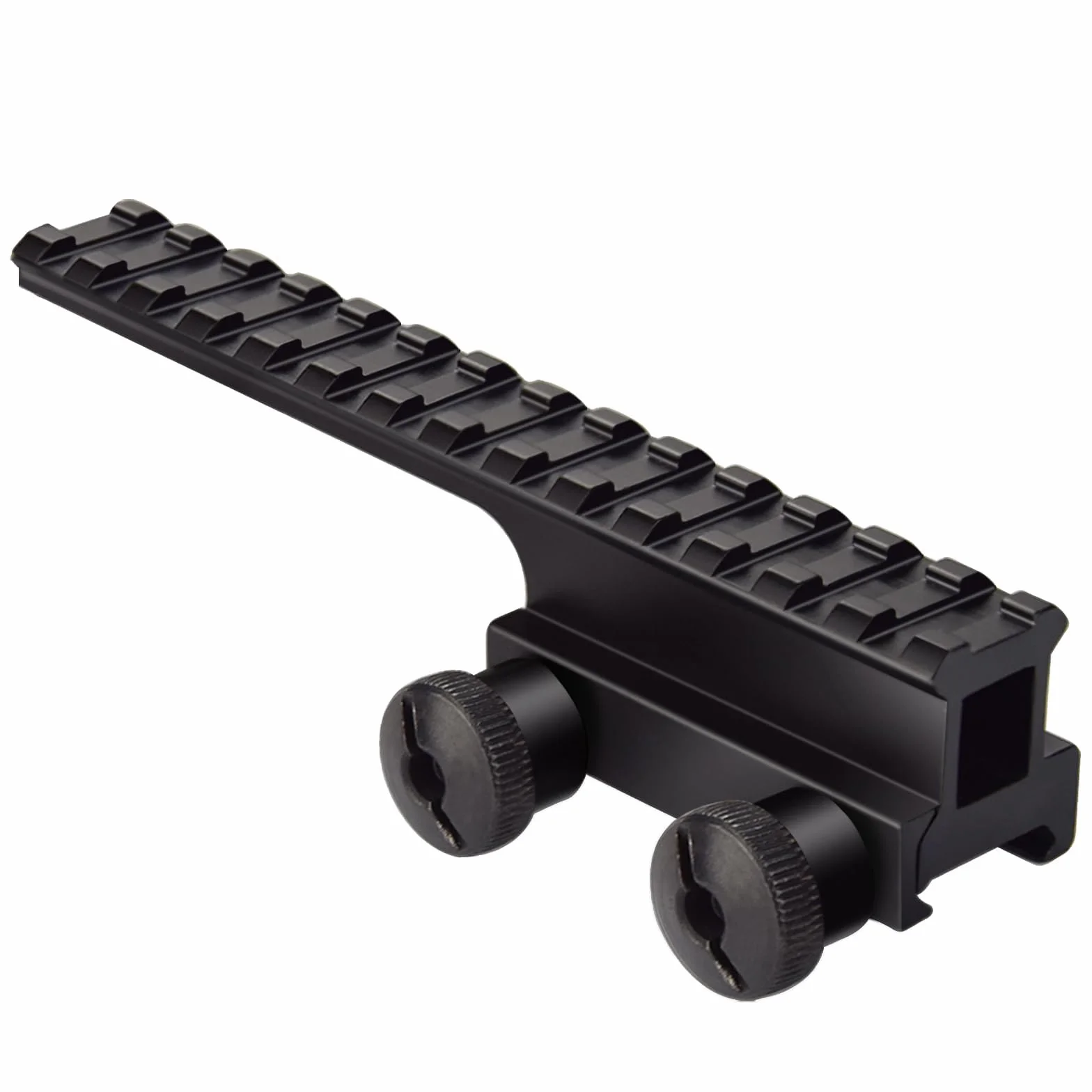 Feyachi Riser Mount, taktyczny wysokoprofilowy adapter Picatinny Weaver Rail Flat Top Mount Adapter i riser do lunety i optyki, 2,5 cm wys. x 14,5 cm dł., 14 przegródek