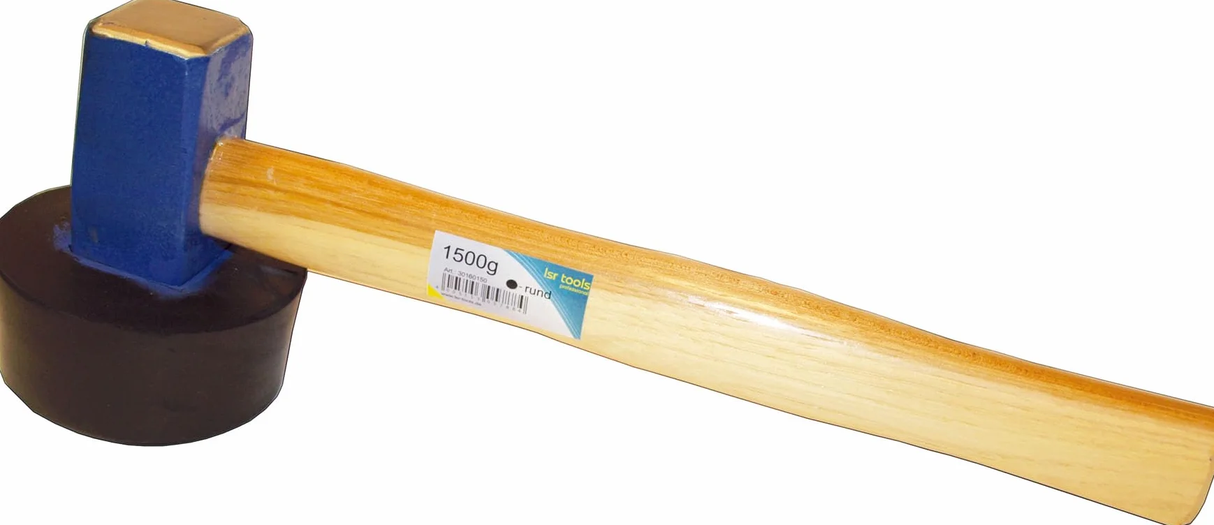 30160150 młotek do kopania płyt okrągły 1500 g, z wymienną gumową nakładką