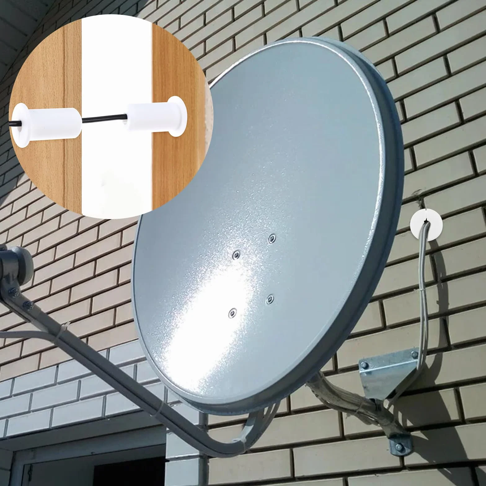 4 przepusty ścienne do przepustu ściennego Starlink, kabel do przepustu ściennego, kabla zewnętrznego, zestaw prowadnic kablowych Wall Grommets do otworów ściennych 3/4 cala, routera kablowego