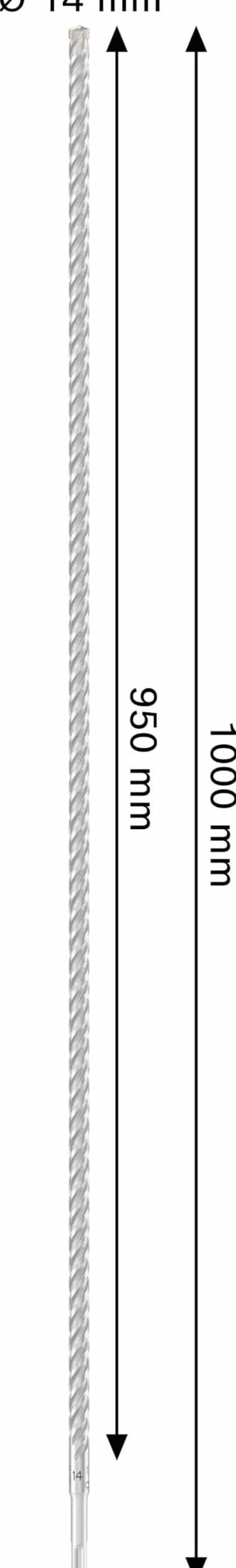 Bosch 1x Wiertło PRO SDS plus-5X (do Beton zbrojony, Beton, Ø 14,00 mm, Professional Akcesoria Młot udarowo-obrotowy)