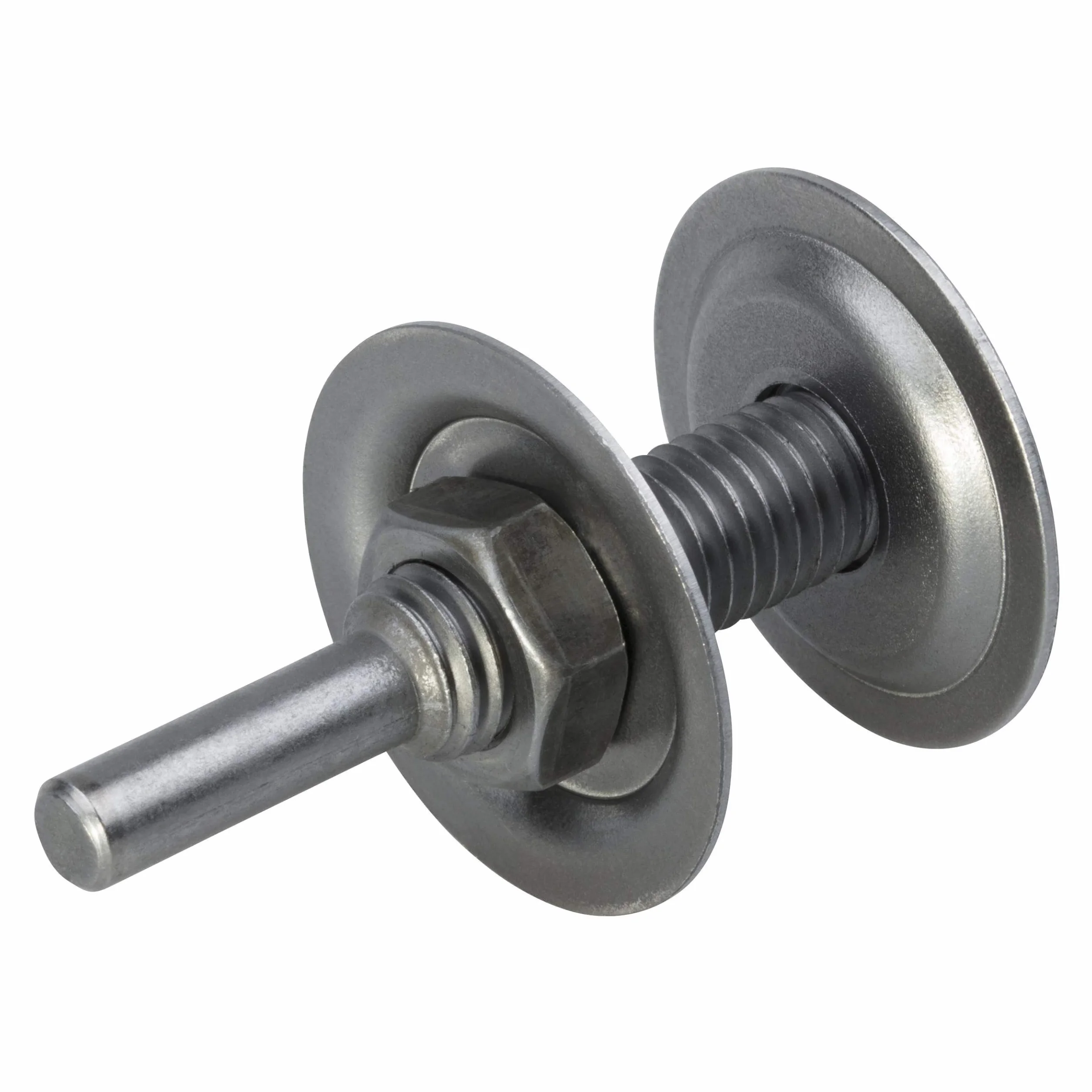 wolfcraft Trzpień zaciskowy do otworu, 10 mm, 2116000, do optymalnego ruchu obrotowego tarcz szlifierskich i polerskich bez trzonka