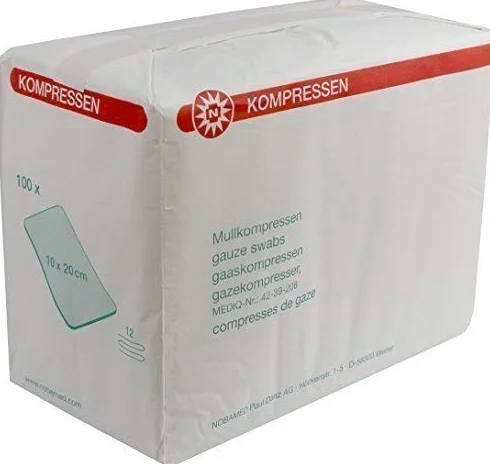 Kompres 100 sztuk firmy Noba 12-krotny 10 x 20 cm