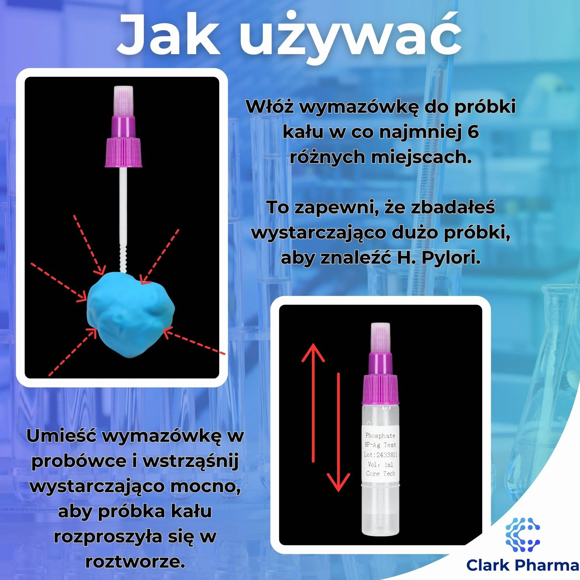 3 x Testy na Wrzody Żołądka H. Pylori | Test Stolca na Zakażenie Helicobacter Pylori | Badanie Przesiewowe na Zgagę i Niestrawność