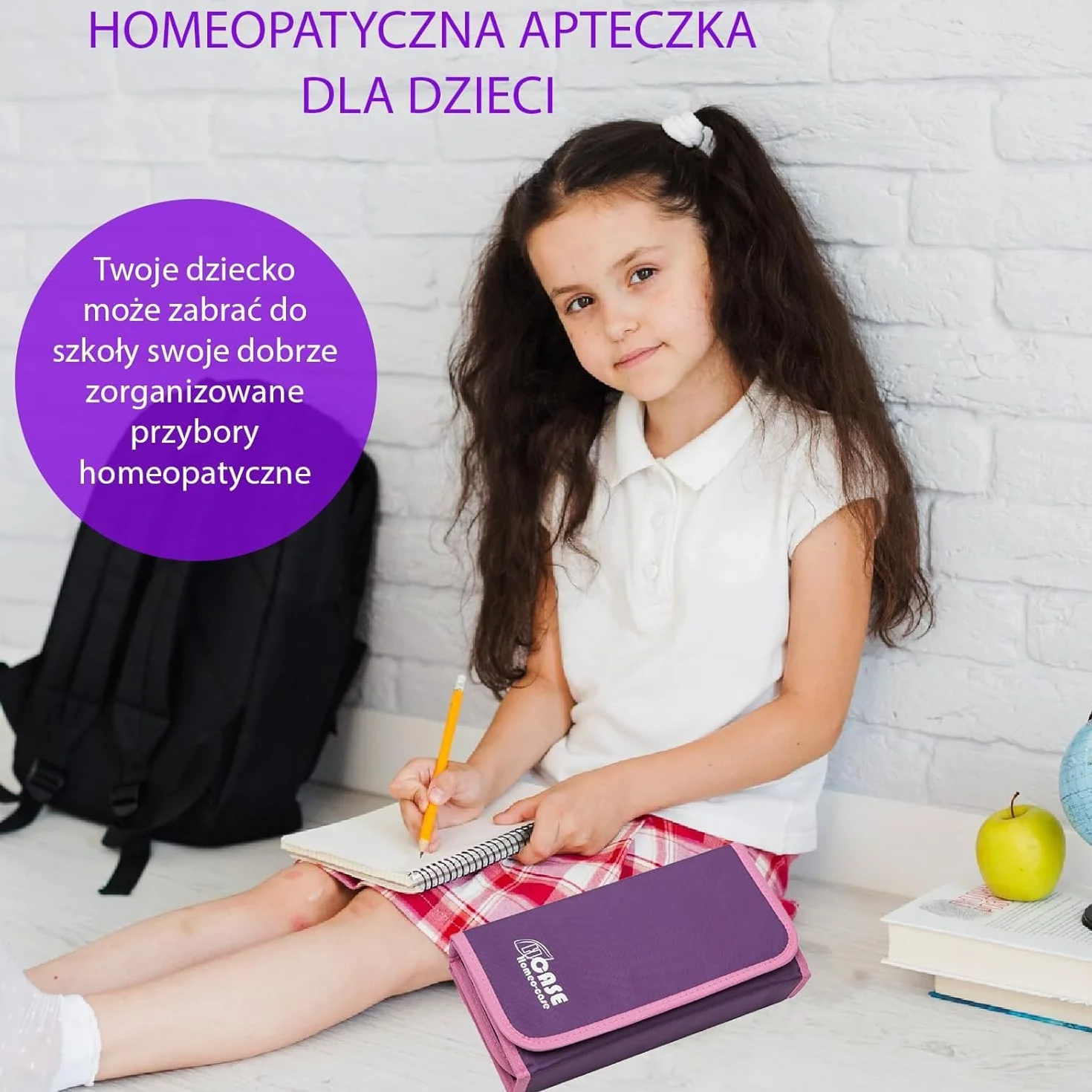 HOMEO-Case | Etui Homeopatyczne z 90 Przestrzeniami na Fiolki Boiron o Pojemności 4 Grama | Nie Zawiera Fiolków | śliwkowy