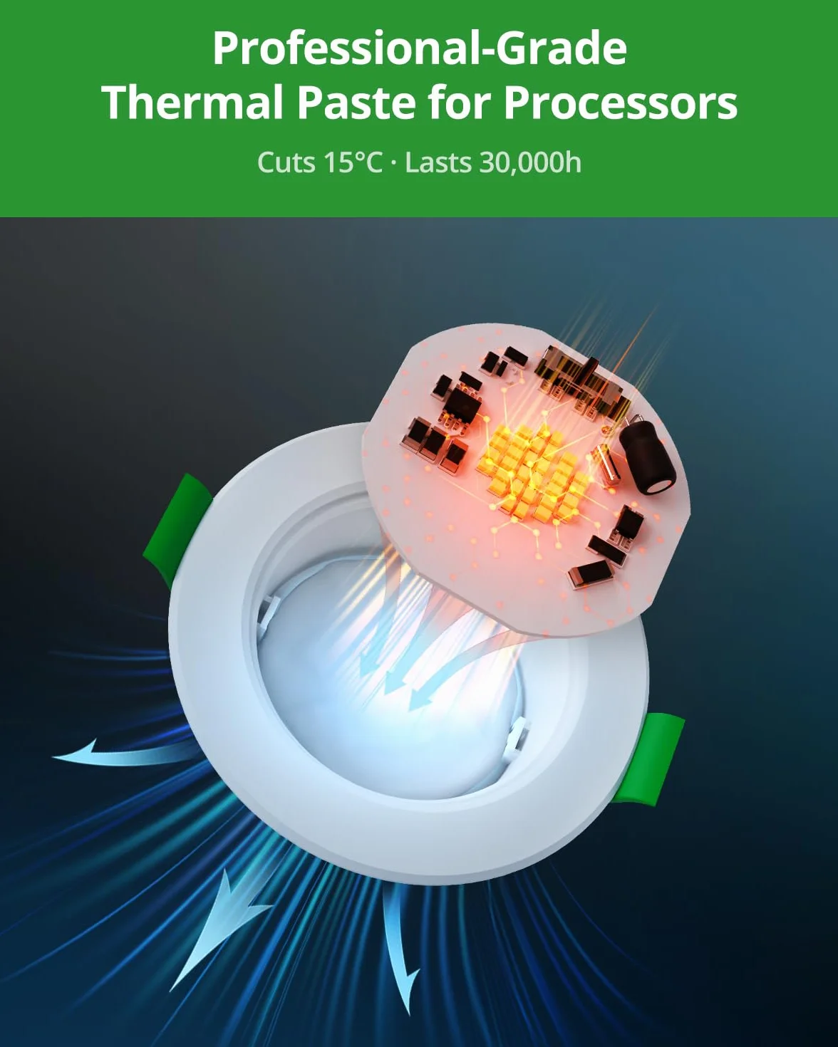 HOMEOW Zestaw 20 reflektorów LED do zabudowy 230 V, 5 W 400 lm LED Spot 68 mm – 78 mm wymiar otworu, IP44, ciepła biel, zimna biel, oświetlenie sufitowe, 24 mm, ultra płaskie lampy do zabudowy do