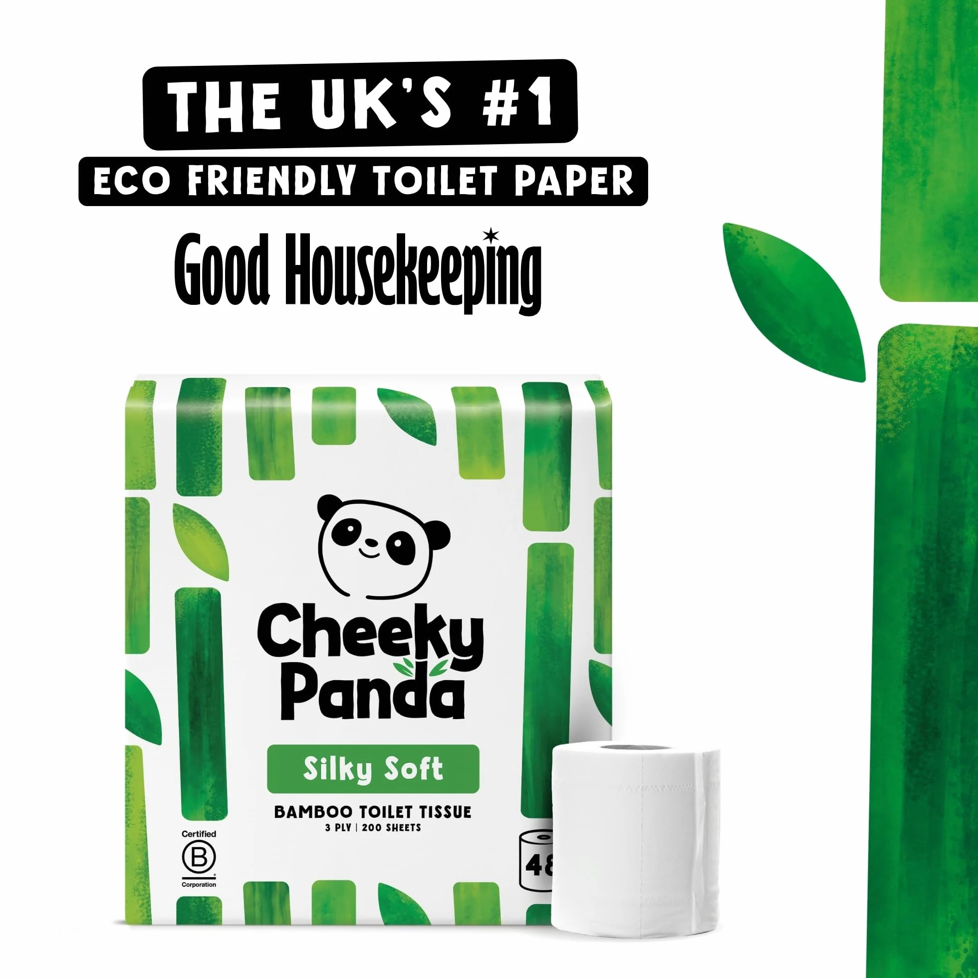 The Cheeky Panda 5060561630202 Papier Toaletowy, 48 Rolek, Biały