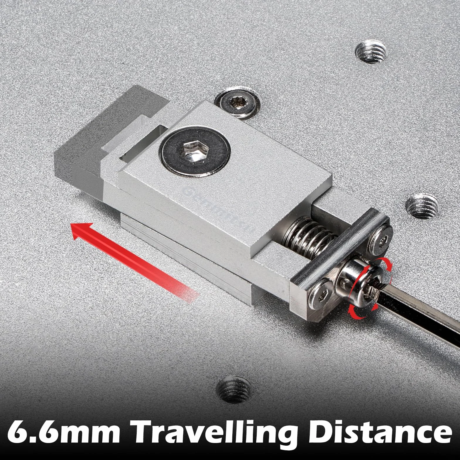 Genmitsu Ulepszony aluminiowy mini zacisk zaciskowy zaciskowy 4 szt., precyzyjny zacisk do routera CNC do obróbki drewna i obróbki metalu, rozmiar 56 x 22 x 21 mm, niski profil