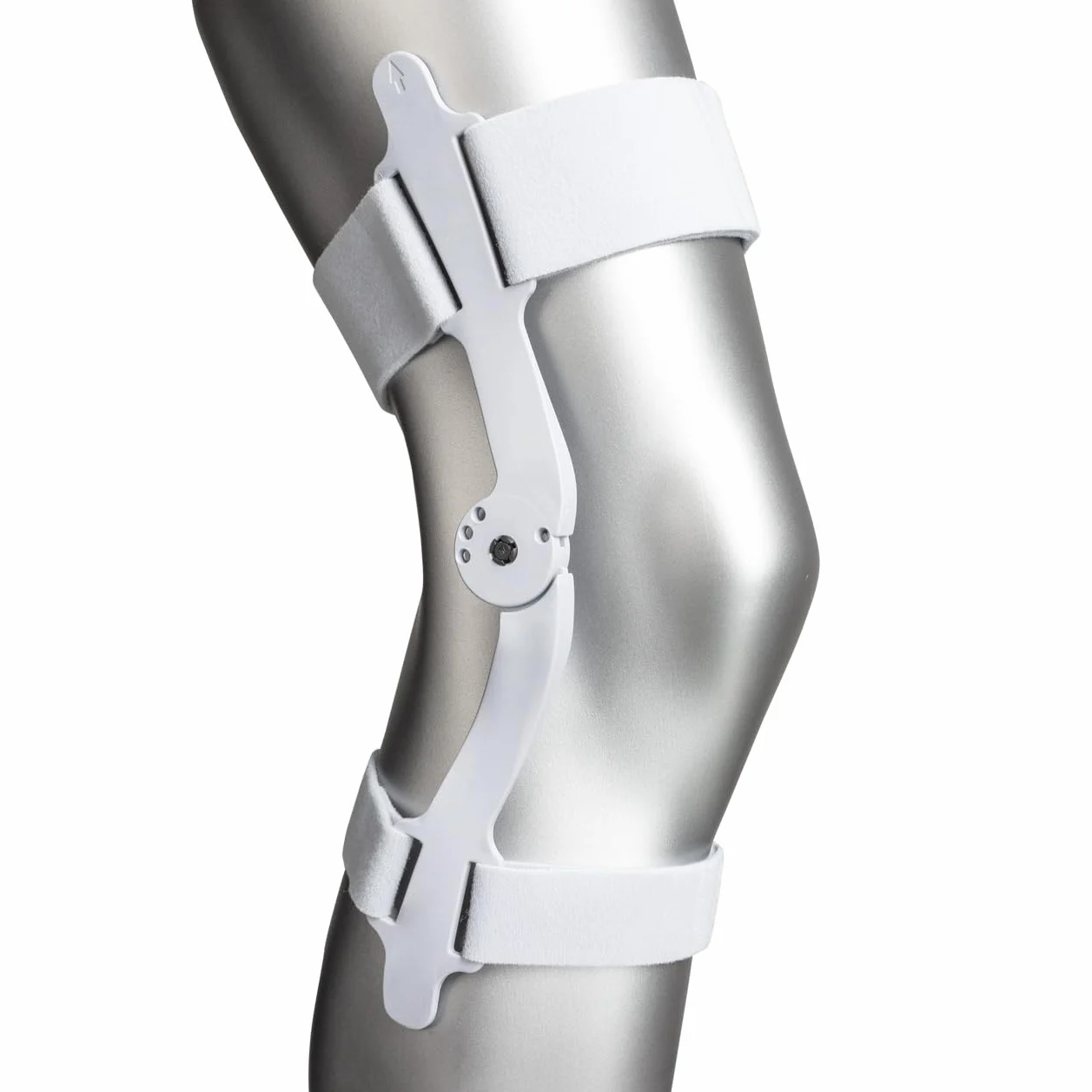 BAUERFEIND GenuTrain S - stabilizator kolana na zawiasach - zaawansowana stabilność stawu kolanowego - lewe kolano - rozmiar 4 - kolor tytanowy