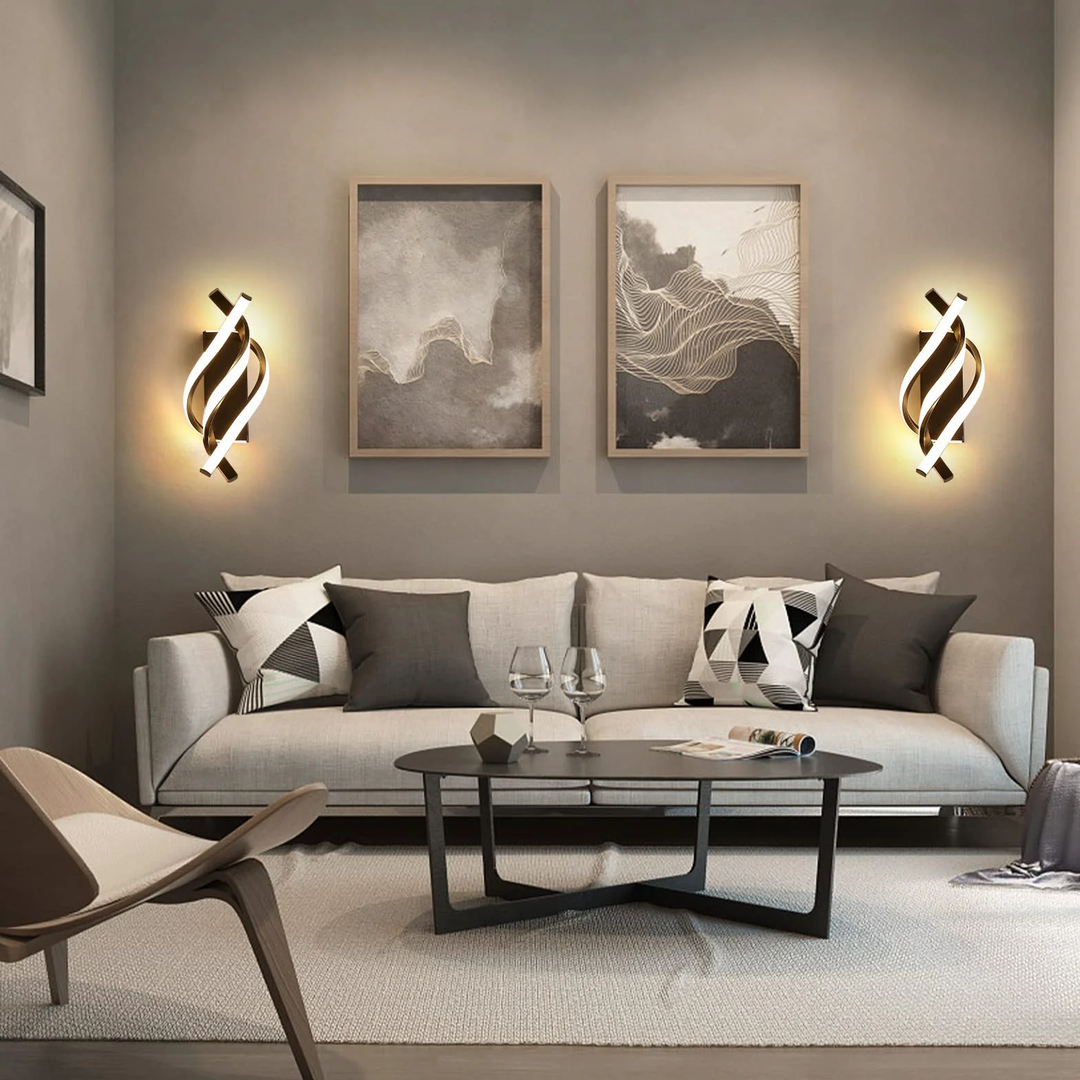 Comely Kinkiet LED 22W 2500LM Prosta Lampa Ścienna Wewnętrzna