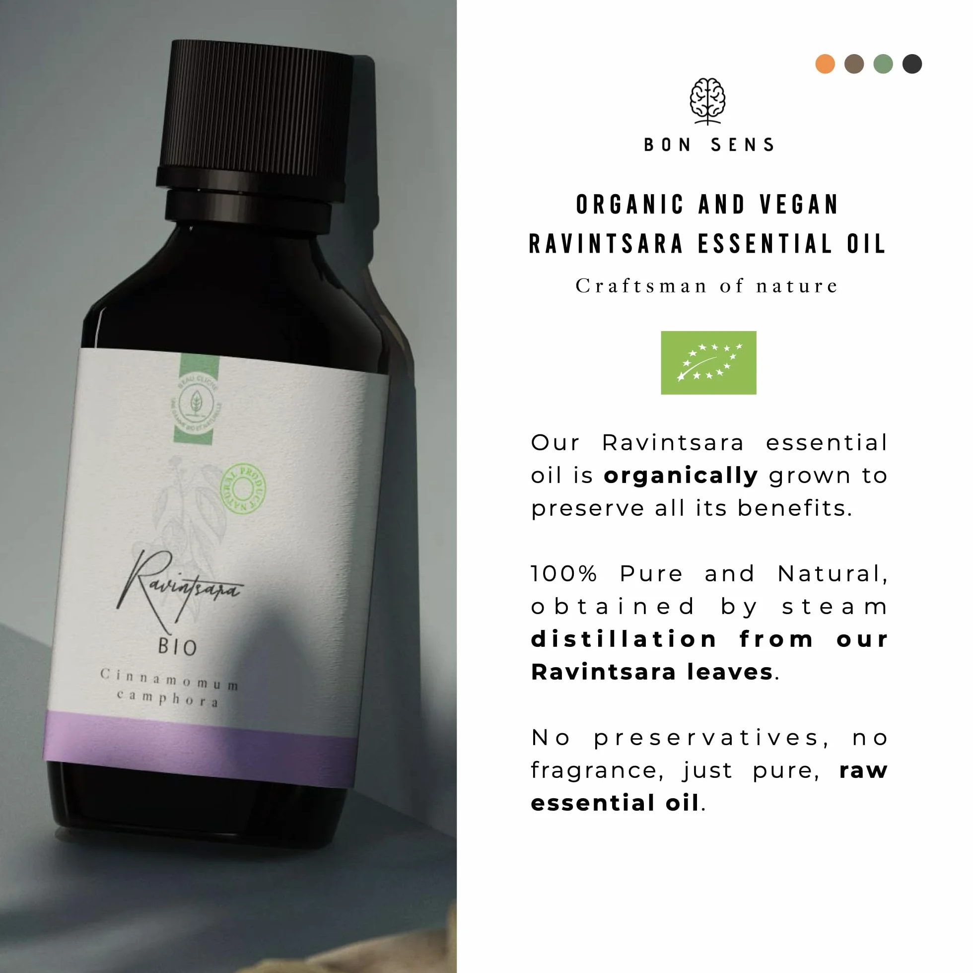 Bio Olejek Eteryczny Ravintsara 50ml - 100% Czysty Naturalny Ekologiczny Środek Przeciwwirusowy Antybakteryjny