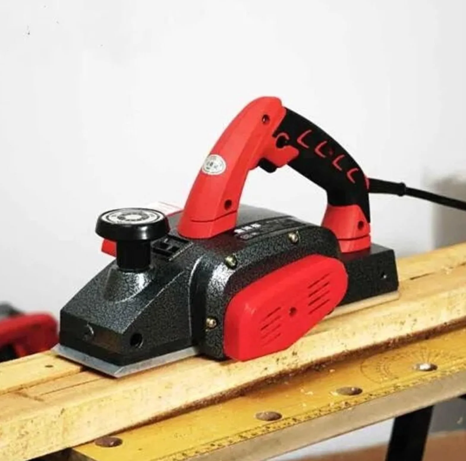 Elektryczna strugarka do obróbki drewna Wielofunkcyjna przenośna DIY prac stolarskich Ręczna/stołowa 2 w 1 maszyna strugania,Precyzja i kontrola