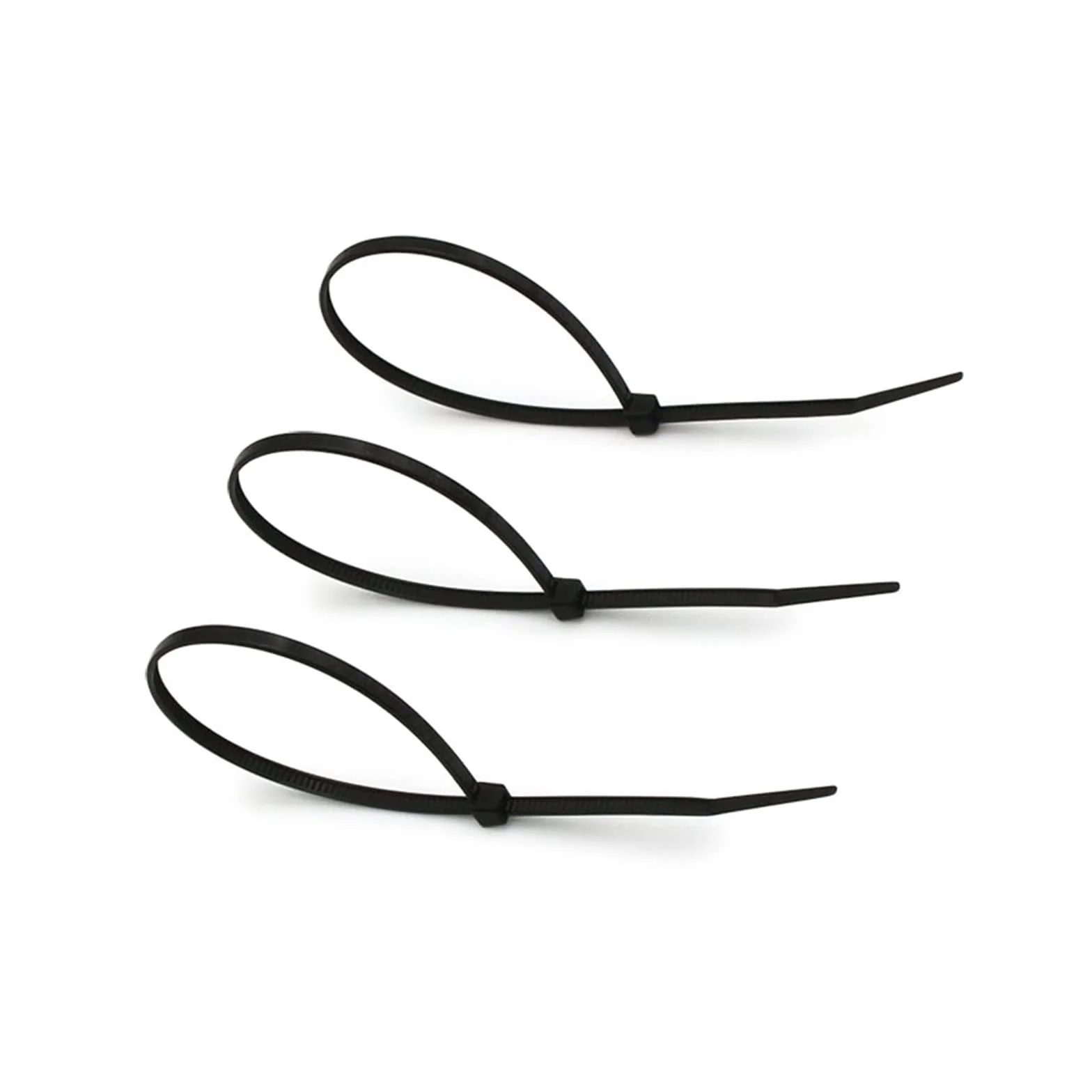 100 szt. opasek zaciskowych do kabli, samozaciskających, nylonowych, z haczykiem i pętelką(White,3 x 80mm)