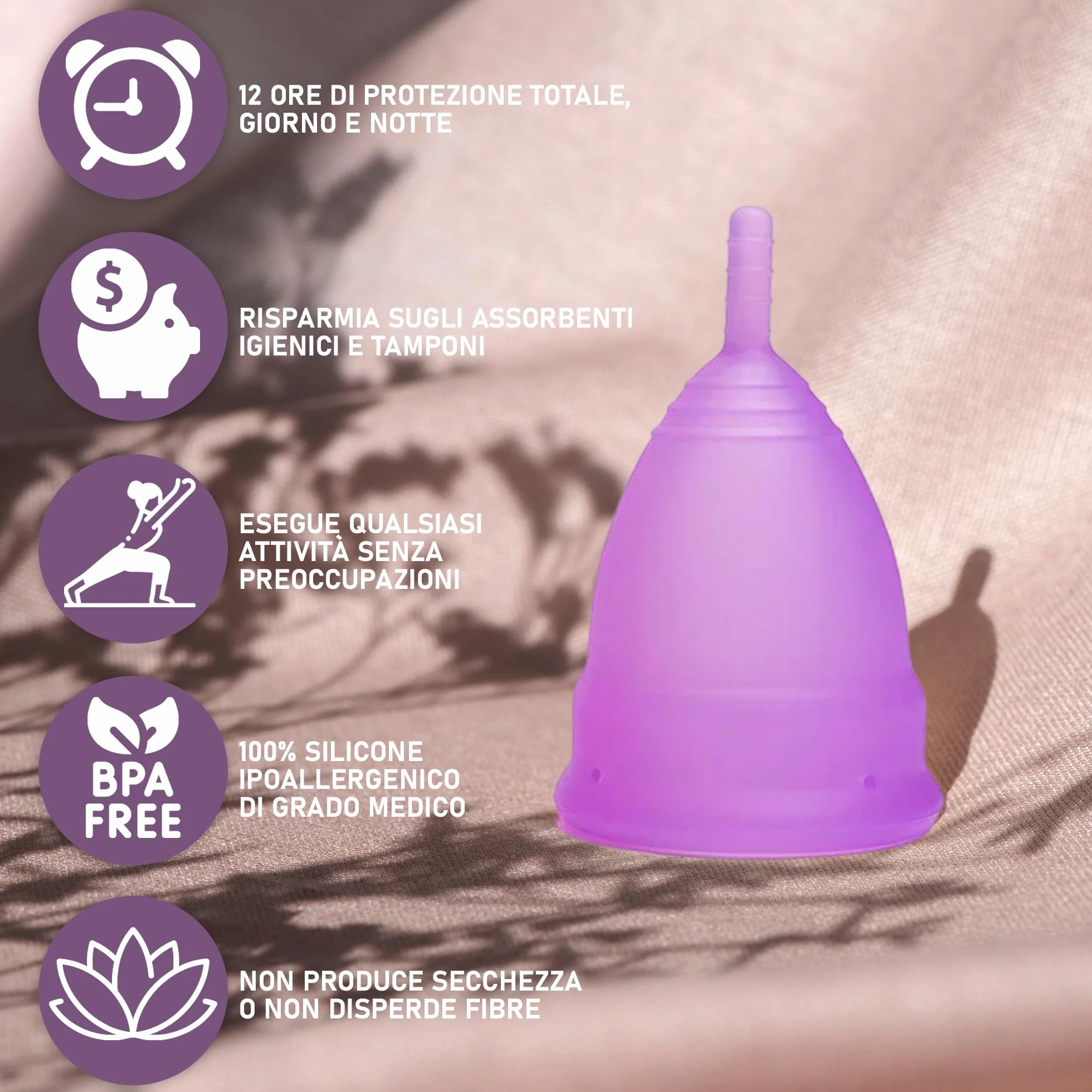 Kubek menstruacyjny – 2 filiżanki menstruacyjne w rozmiarach M i L, sterylizator i bawełniana torba do noszenia – 100% miękki silikon medyczny, nadaje się do prania i wielokrotnego użytku (M-L)