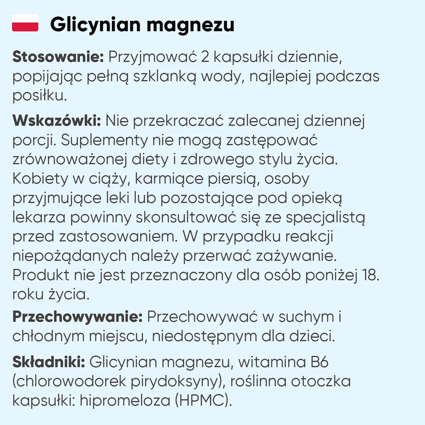 Glicynian magnezu 1422 mg z witaminą B6 – 180 kapsułek wegańskich dostarczających 200 mg czystego magnezu – zapas na 3 miesiące w jednym opakowaniu, bez GMO i stearynianu magnezu.