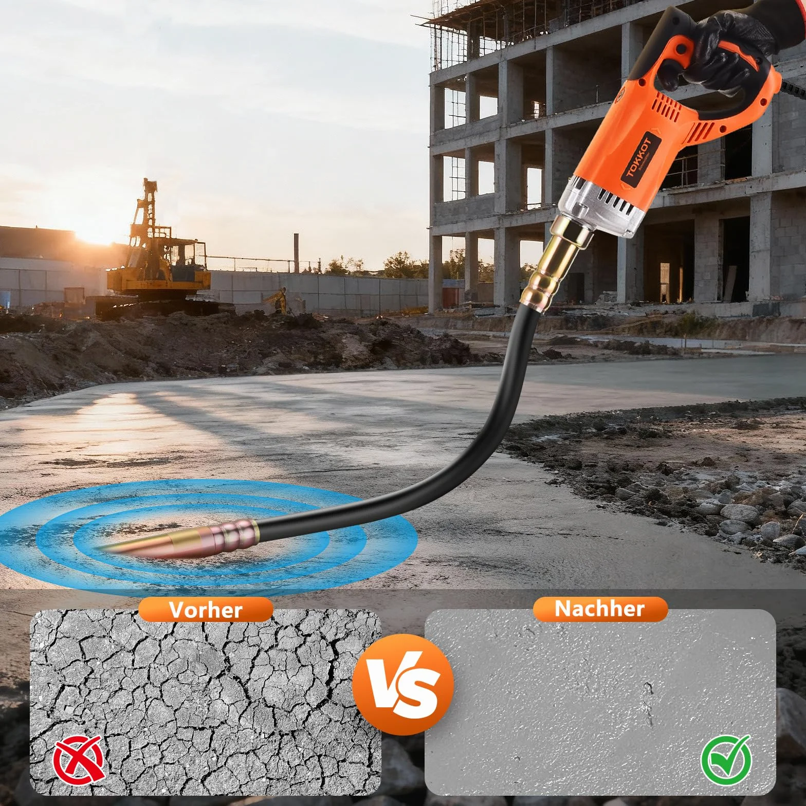 Ręczna wyżynarka betonowa 1300 W 1,5 m
