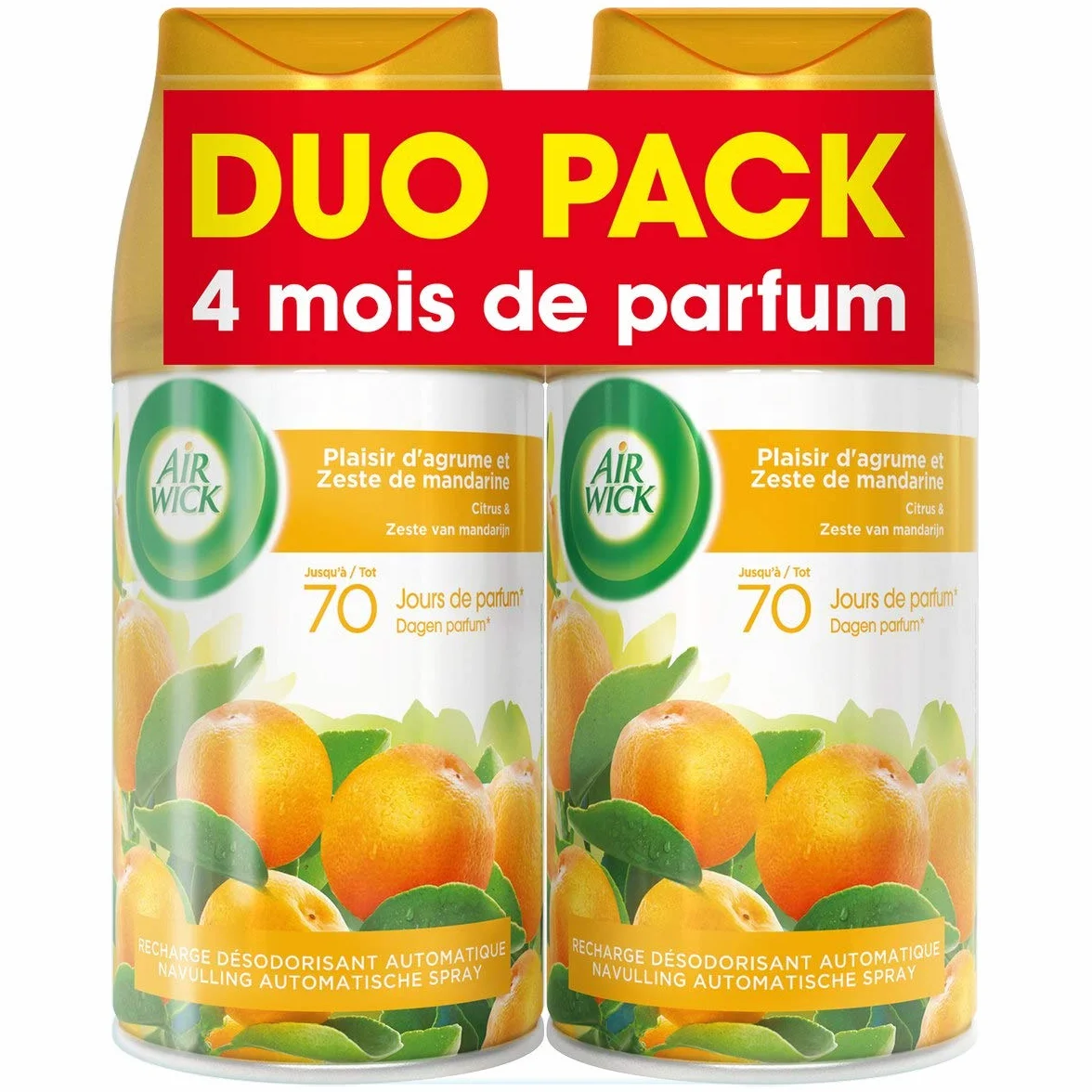 Air Wick wkłady do dezodorantów do dyfuzora FreshMatic, Citrus Delights i Mandarin Zest, zestaw 2 szt