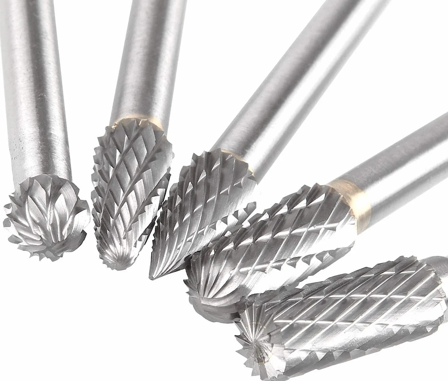 Tungsten Steel Carbide Rotary Burr Set 10mm Head Die Grinder Bits for Wood Carving Metal Polishing