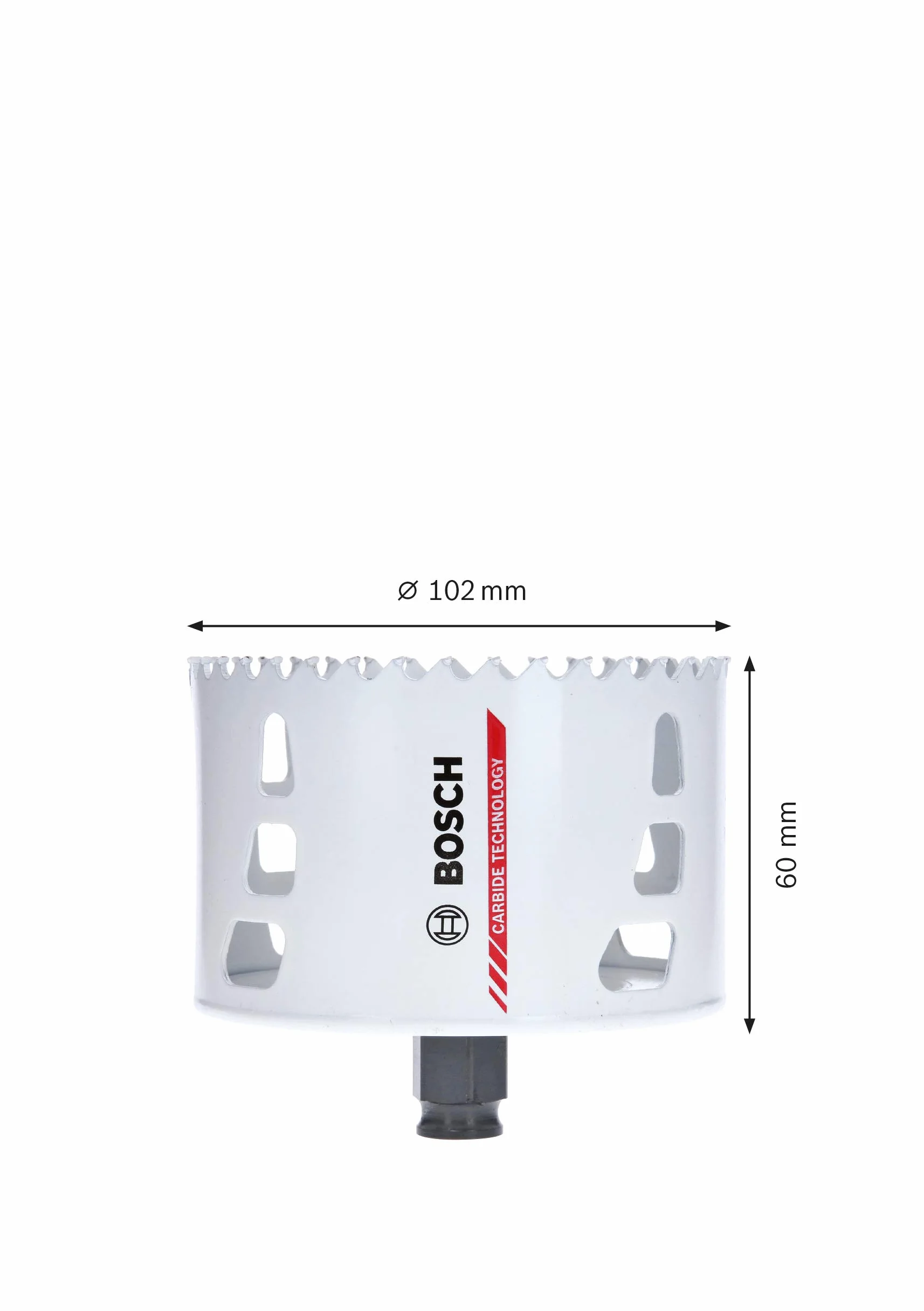 Bosch Professional Carbide Piłę otwornicę Endurance for Heavy Duty (do cięcia wszystkich materiałów, Ø 102 mm, akcesoria do wiertarki)