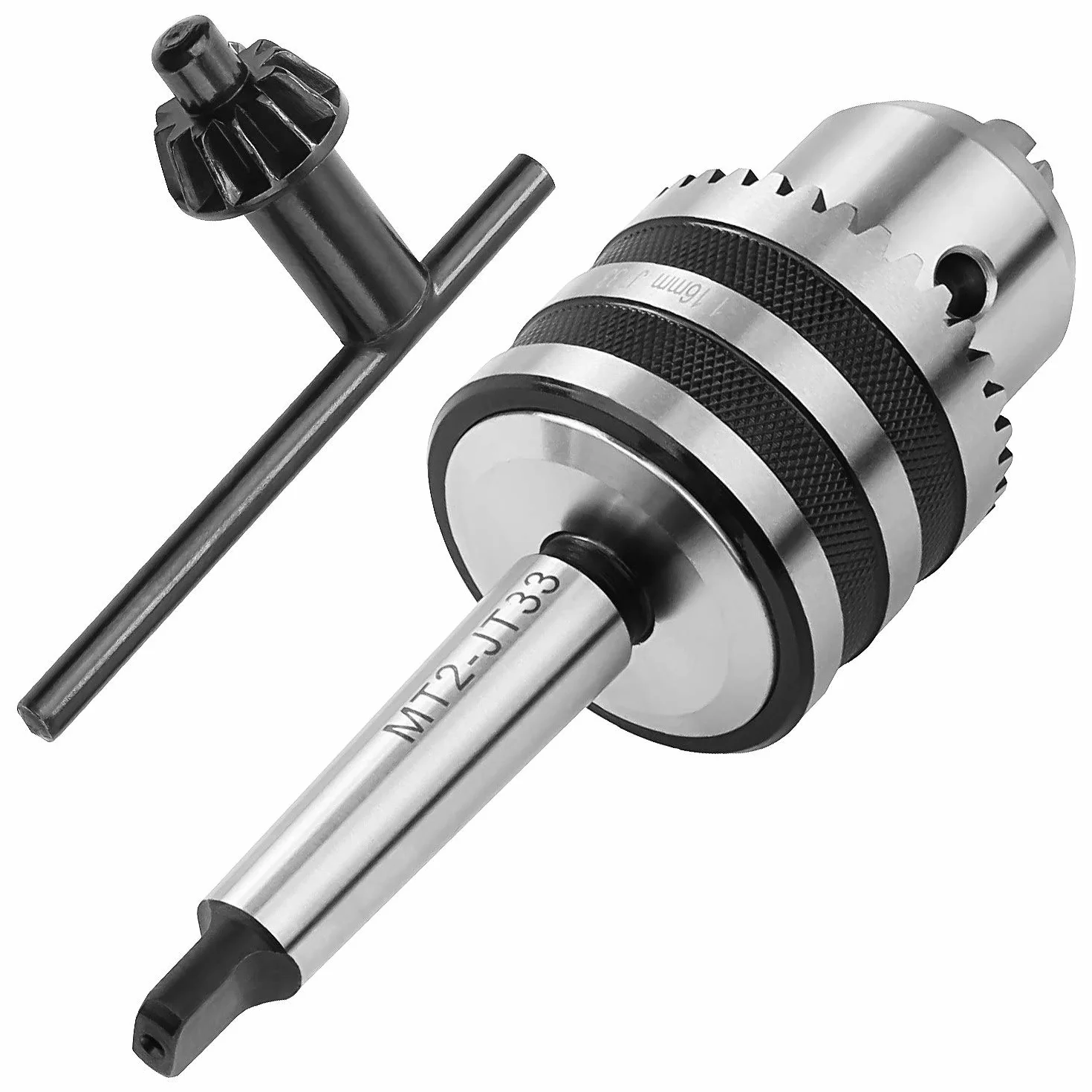 Acrux7 Uchwyt wiertarski o dużej wytrzymałości 1/32"-5/8" z kluczem do uchwytu i trzpieniem MT2, uchwyt JT33