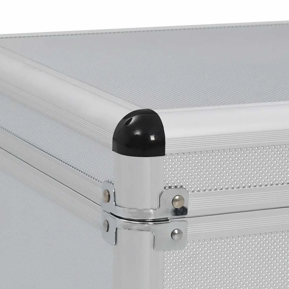 vidaXL Skrzynie do przechowywania, 2 szt., srebrne, aluminiowe