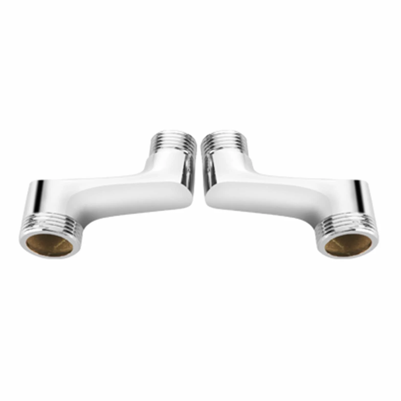 QHQQXN Adapter do kranu wannowego Chrome G1/2, złącze mimośrodowe do baterii prysznicowej, wąż do ciepłej i zimnej wody, mosiężne akcesoria prysznicowe do montażu na ścianie