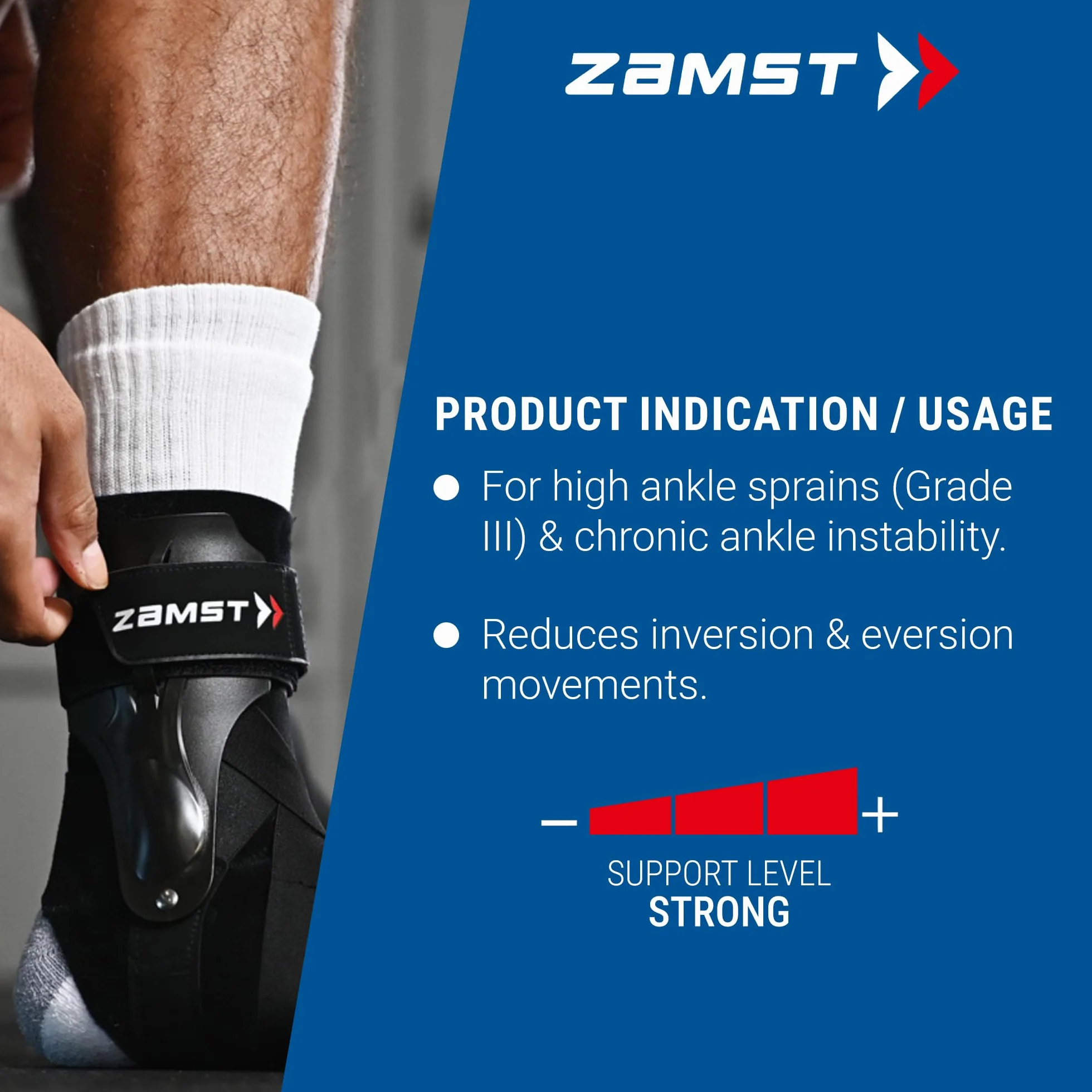 Zamst A2 DX ochrona kostki prawa