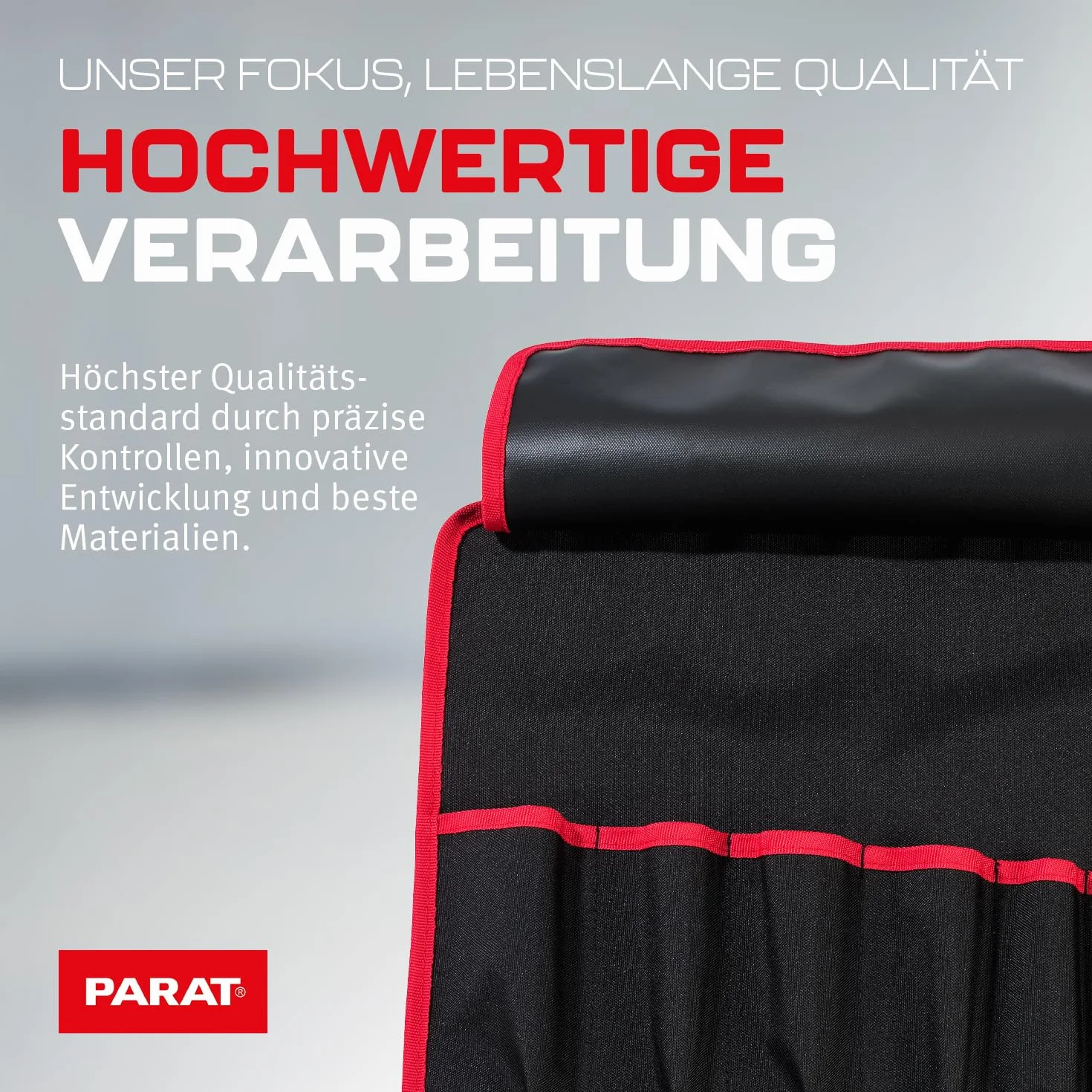 PARAT BASIC Roll-Up Case 20 | zwijana torba na 20 narzędzi z nylonu | kompaktowa torba na narzędzia z zamknięciem wtykowym | pusta rolka na narzędzia dla rzemieślników | torba na narzędzia premium