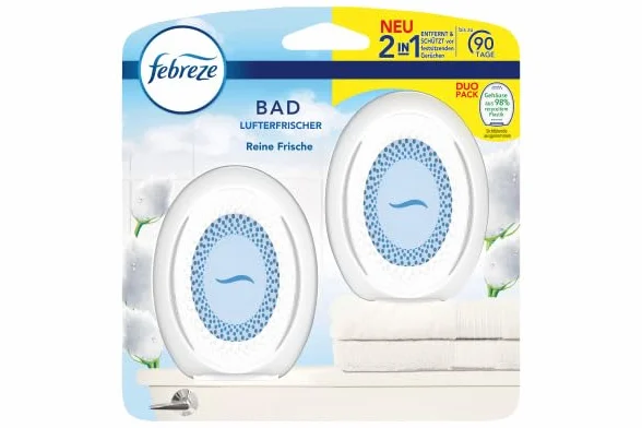 Febreze Bad odświeżacz powietrza Lenor Pure Fresh Duo, wtyczka zapachowa do ciągłego zwalczania zapachów i zapobiegania