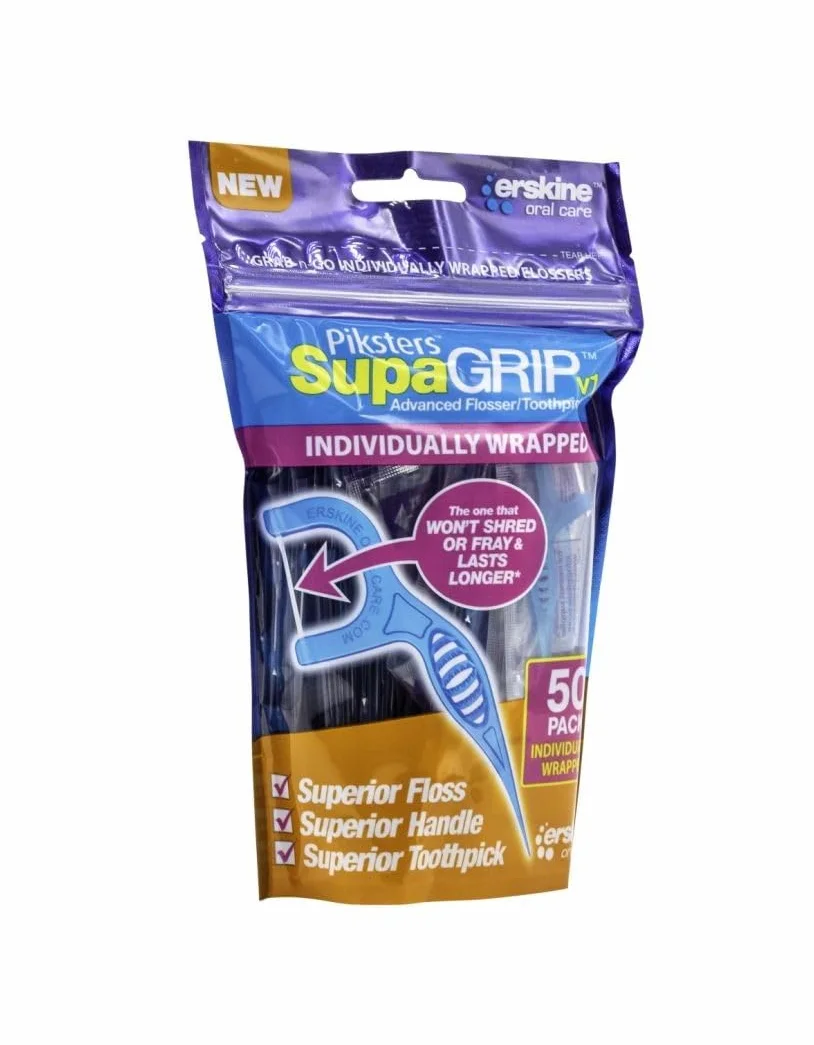 Piksters Monofilament Supagrip Flosser i wykałaczka, 50 sztuk