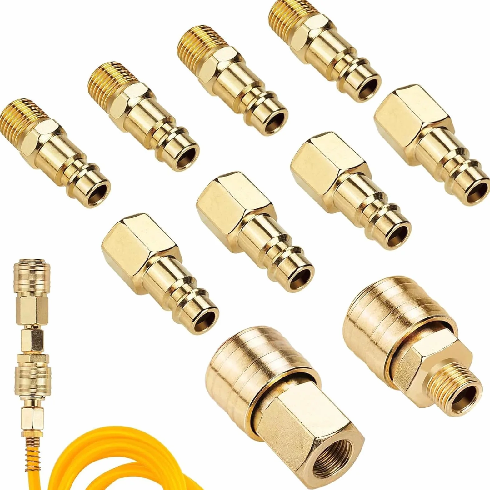 10 sztuk euro złącze sprężonego powietrza, szybkozłącze 1/4 cala, złącze pneumatyczne 1/4" Bsp, szybkozłączka do sprężonego powietrza, gwint zewnętrzny