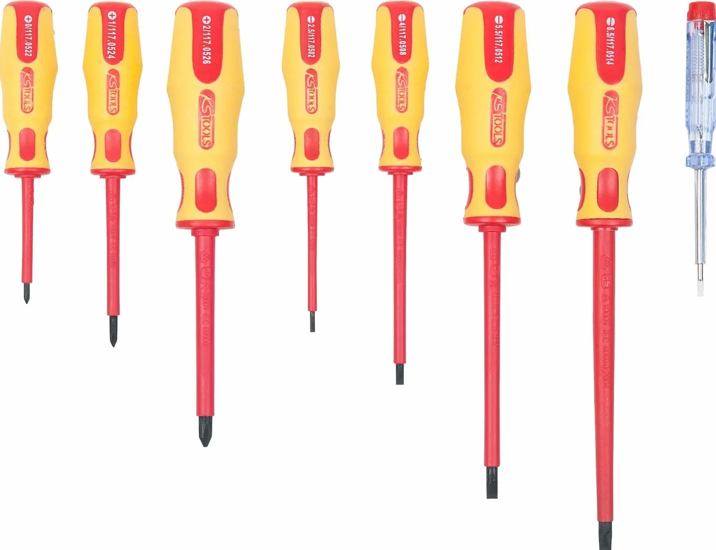 KS Tools 117.0550 ERGOTORQUE VDE Zestaw wkretaków 8-szt, PH+szczelina