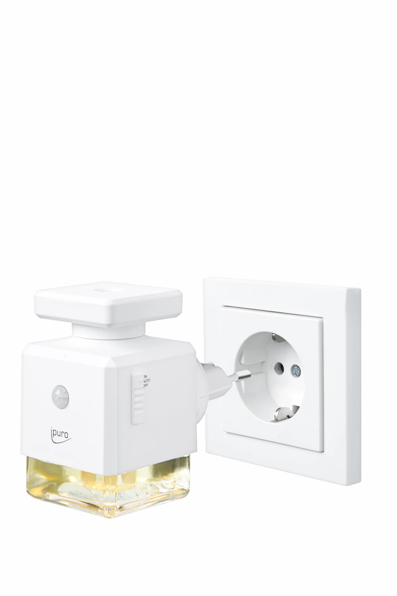 ipuro Electric Scent Plug z czujnikiem ruchu i oświetleniem otoczenia – dyfuzor zapachowy do gniazdka – odświeżacz powietrza z 3 poziomami zapachu – automatyczny dozownik zapachów Essentials