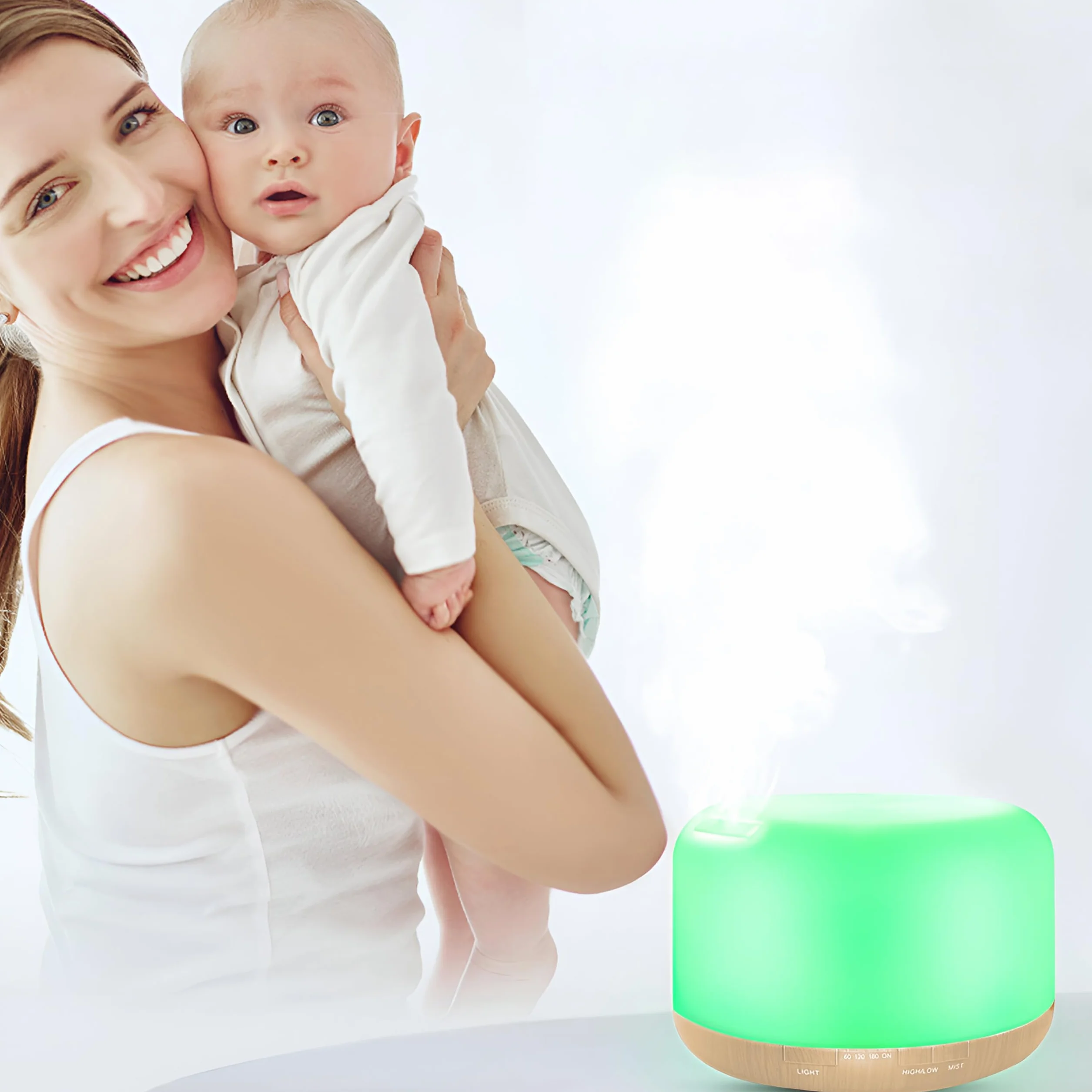 Retoo Dyfuzor zapachowy ultradźwiękowy 500 ml 12 kolorów LED