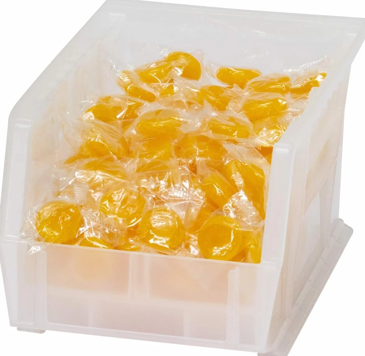 Akro-Mils 30237SCLAR plastikowy pojemnik do układania w stos wiszący kosz Akro, 23-1/4 cala na 15 cm, przezroczysty