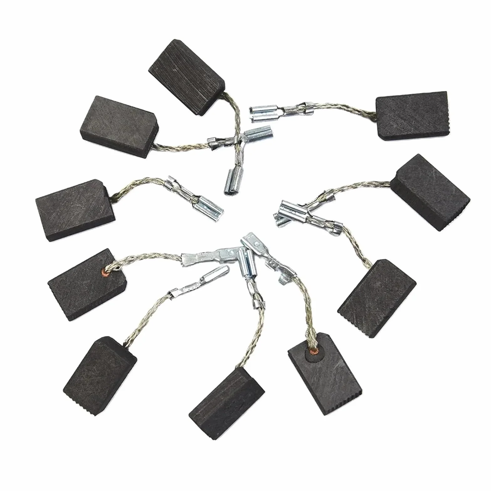 10 szt. szczotki węglowe do szlifierki kątowej WQ 1400/WQ 1000/WQ 5 * 10 * 16 mm wiertarka elektryczna szczotki węglowe z włókna węglowego elektronarzędzie
