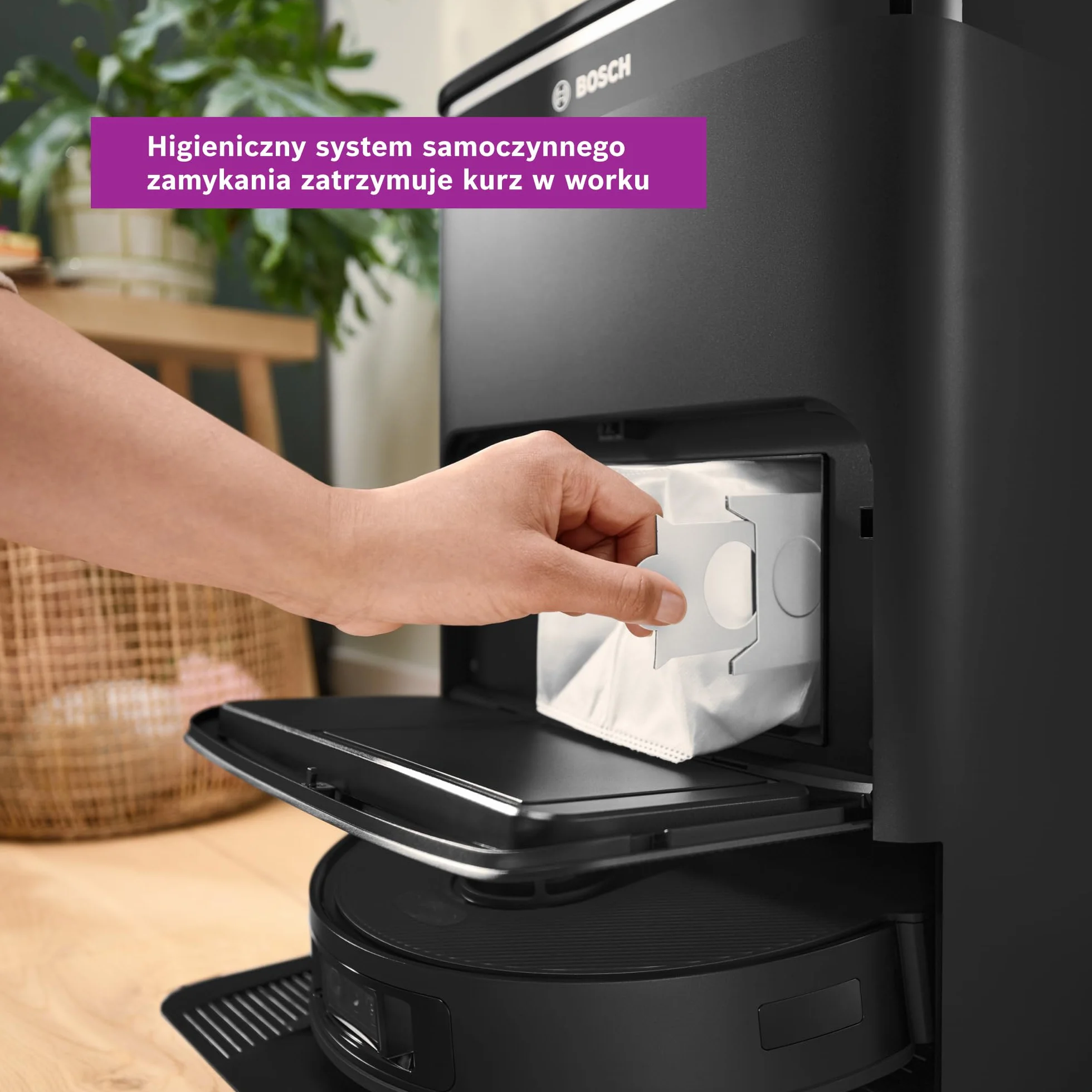 Bosch Worek na kurz BHZRDB do robotów sprzątających Spotless Max i Spotless Max Cam, pojemność 3 l, higieniczny, łatwy w utrzymaniu