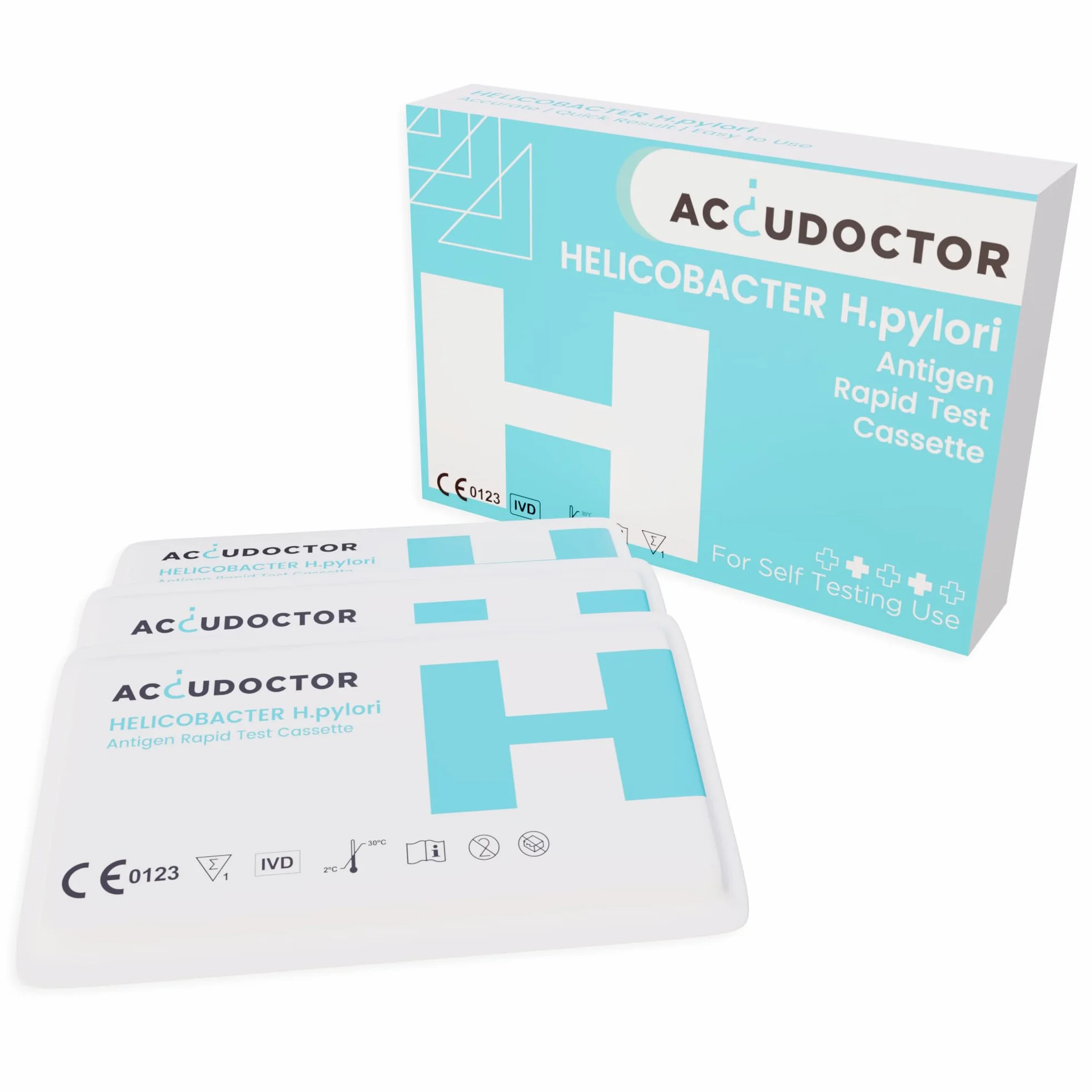 Accudoctor Helicobacter Pylori test kału detekcja antygenu autotest szybki test zestaw heliobacter priori check autotest domowy w domu autotest sprawdź test oddechowy tester test zdrowotny h.pylori